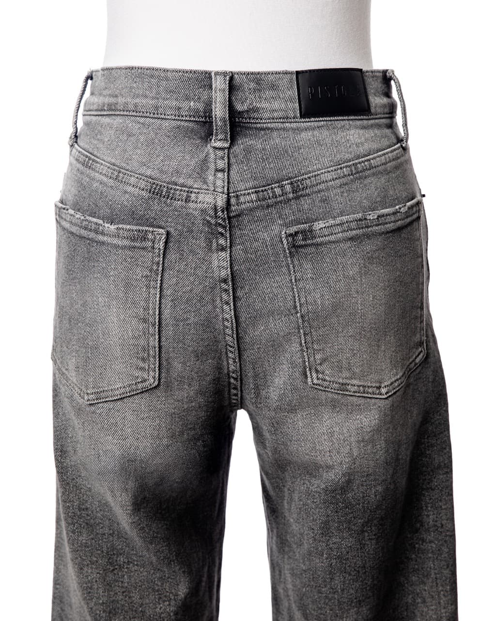 Pistola Washed Charcoal Button Fly Straight Leg Jeans