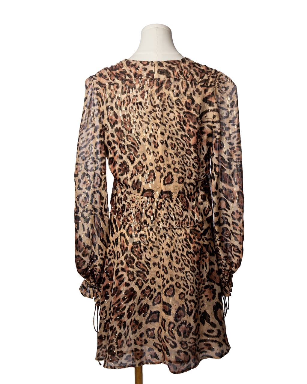 The Kooples Paris Leopard Rain Silk Babydoll Mini Dress