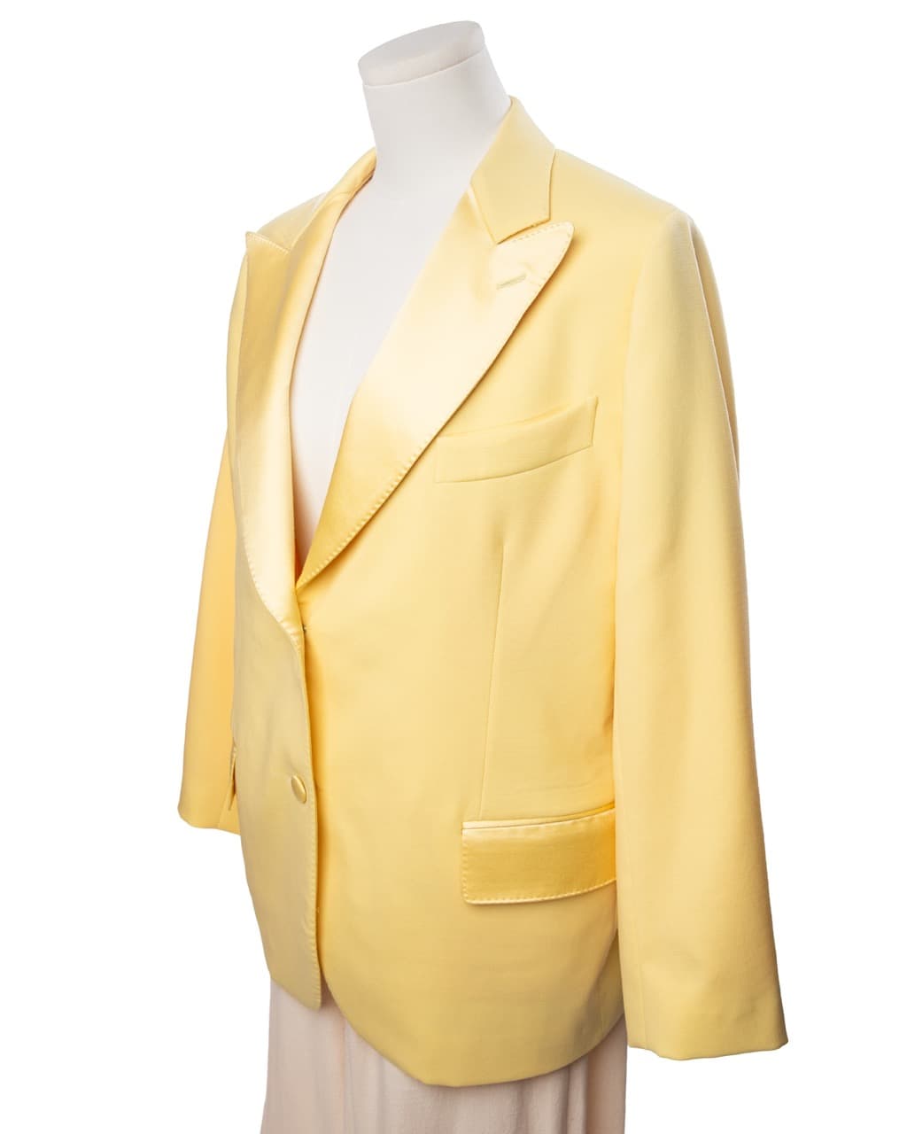 St. John Collection Wool Satin-Lapel Blazer