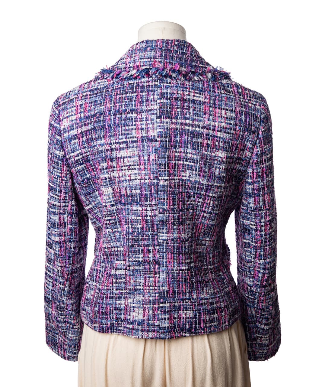 Lafayette 148 New York Petite Tweed Fringe Blazer