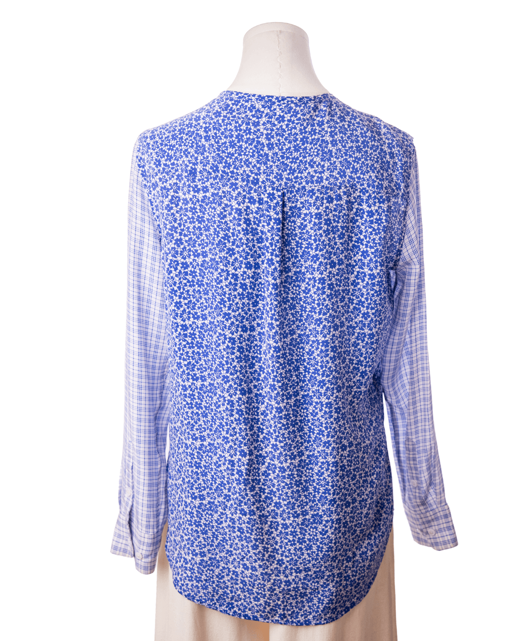Equipment Lynn Mixed-Print Silk Blouse