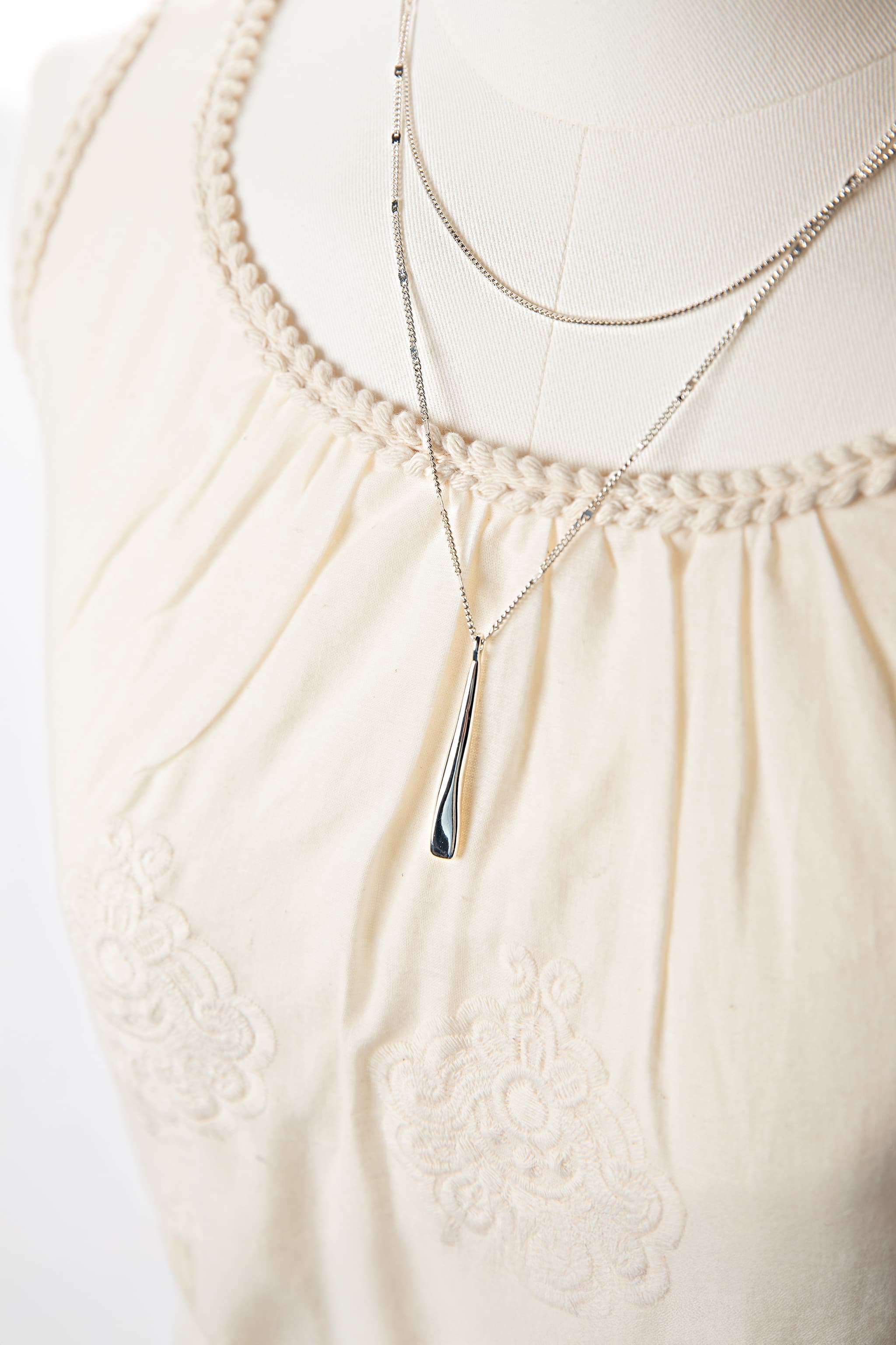 Jenny Bird Silver Layered Pendant Necklace