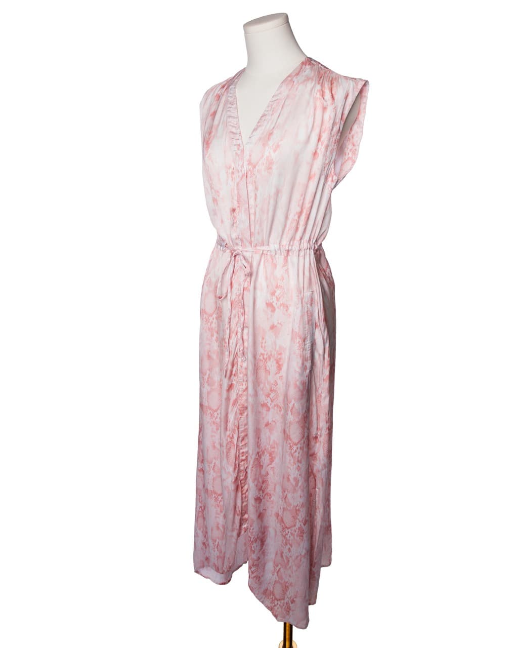 AllSaints Tate Masala Snake Print Midi Dress