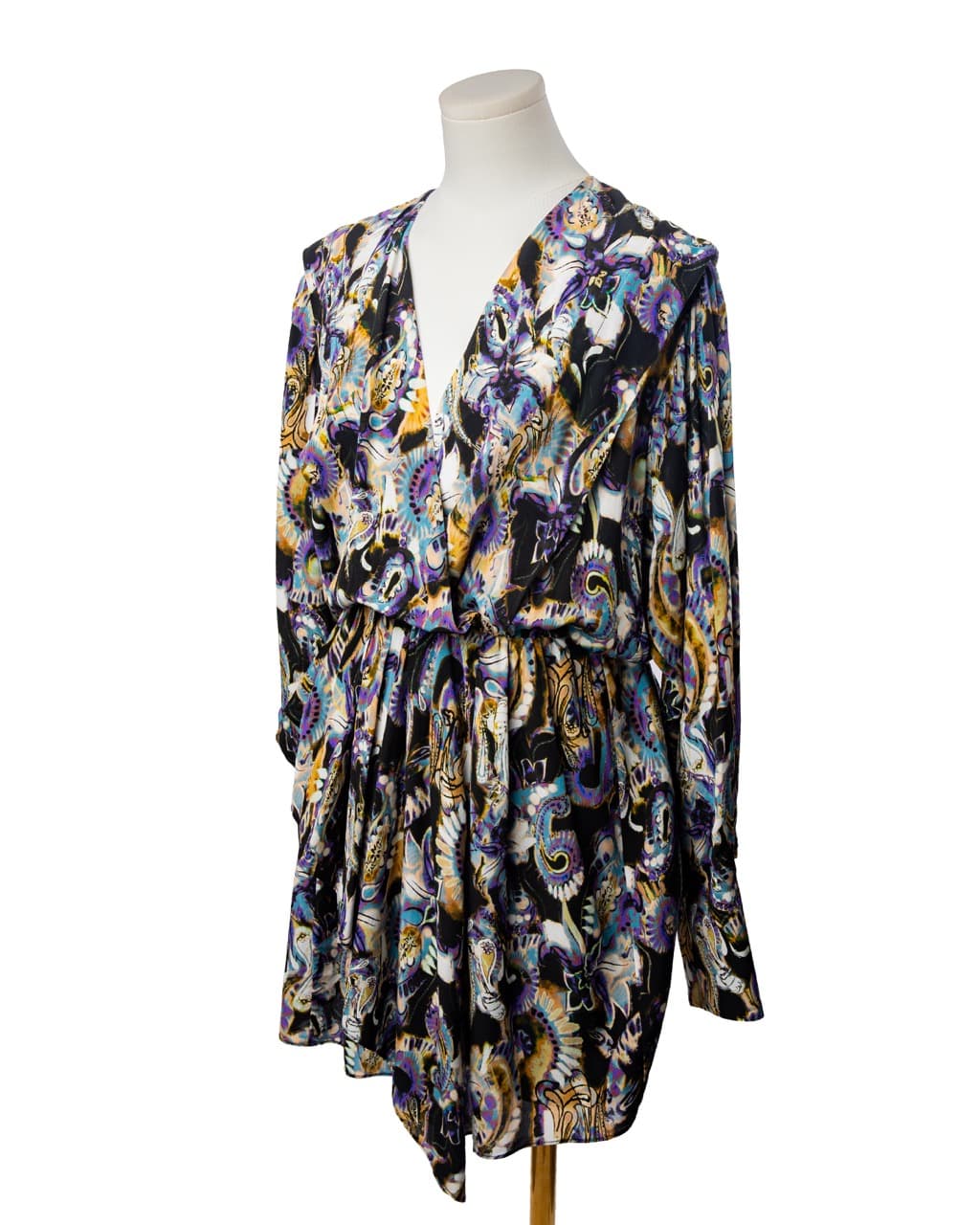 IRO Damie Silk-Blend Abstract Paisley Mini Dress