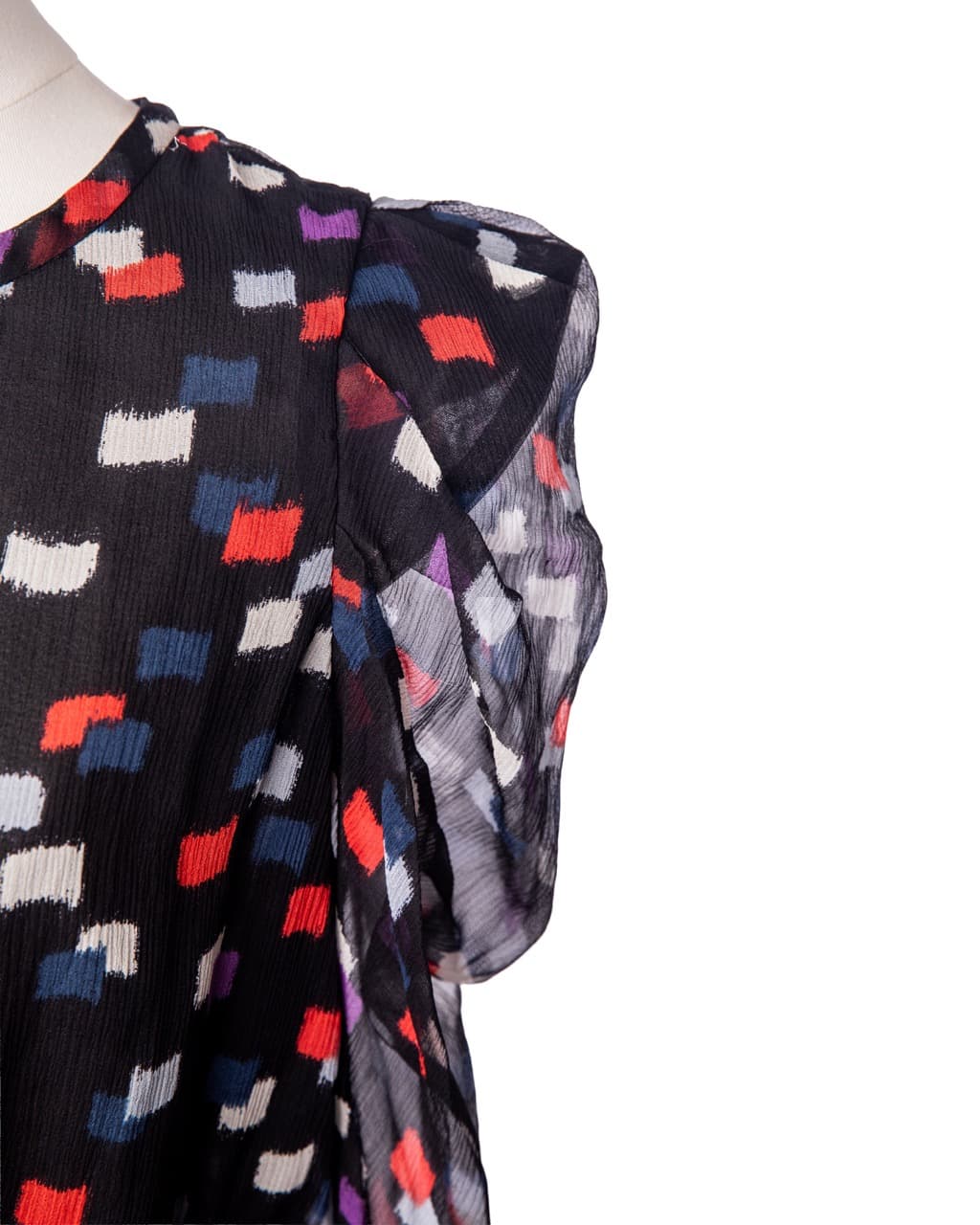 Joie NWT 100% Silk Abstract Print Long Sleeve Mini Dress