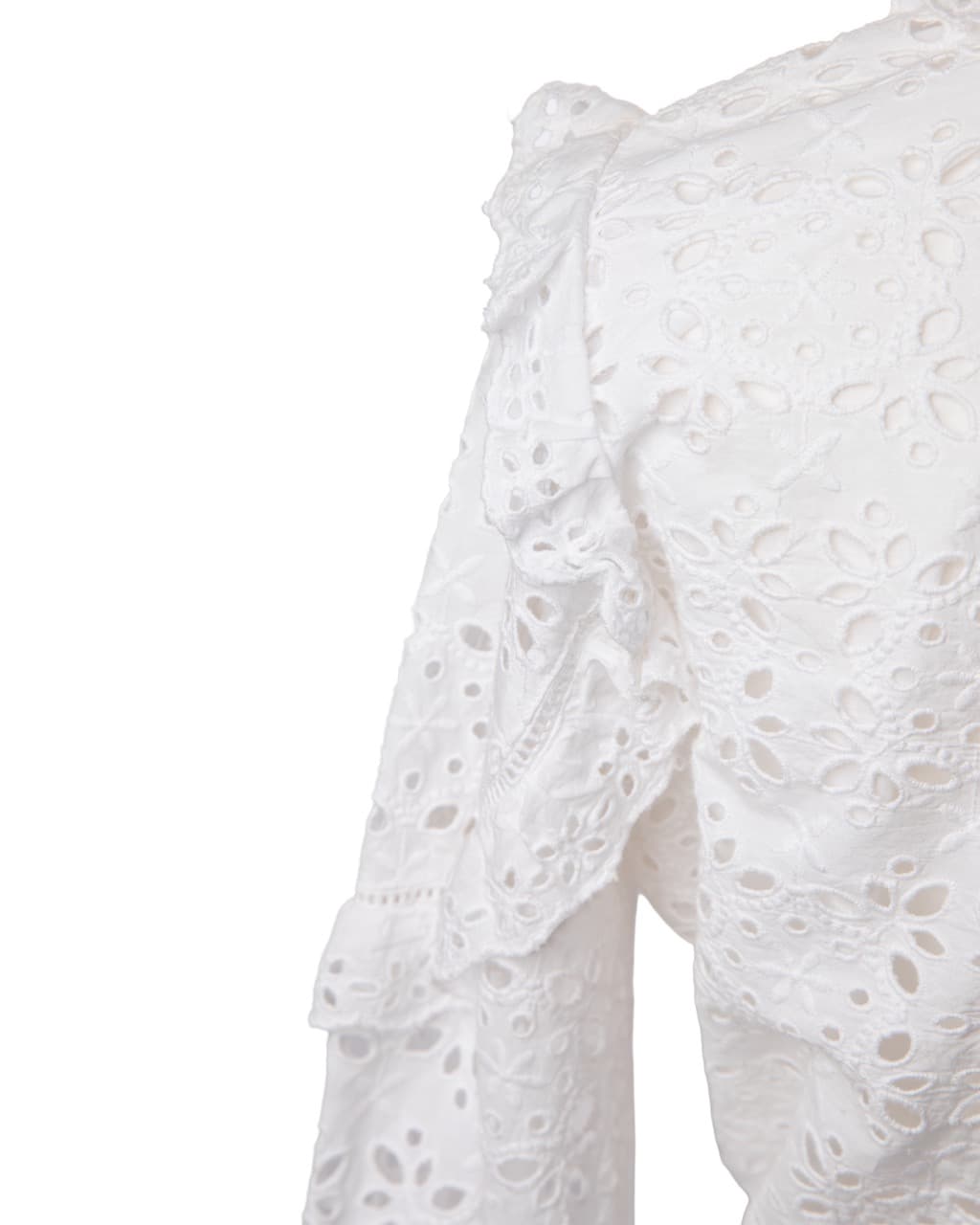 Veronica Beard Julia White Eyelet Belted Wrap Mini Dress