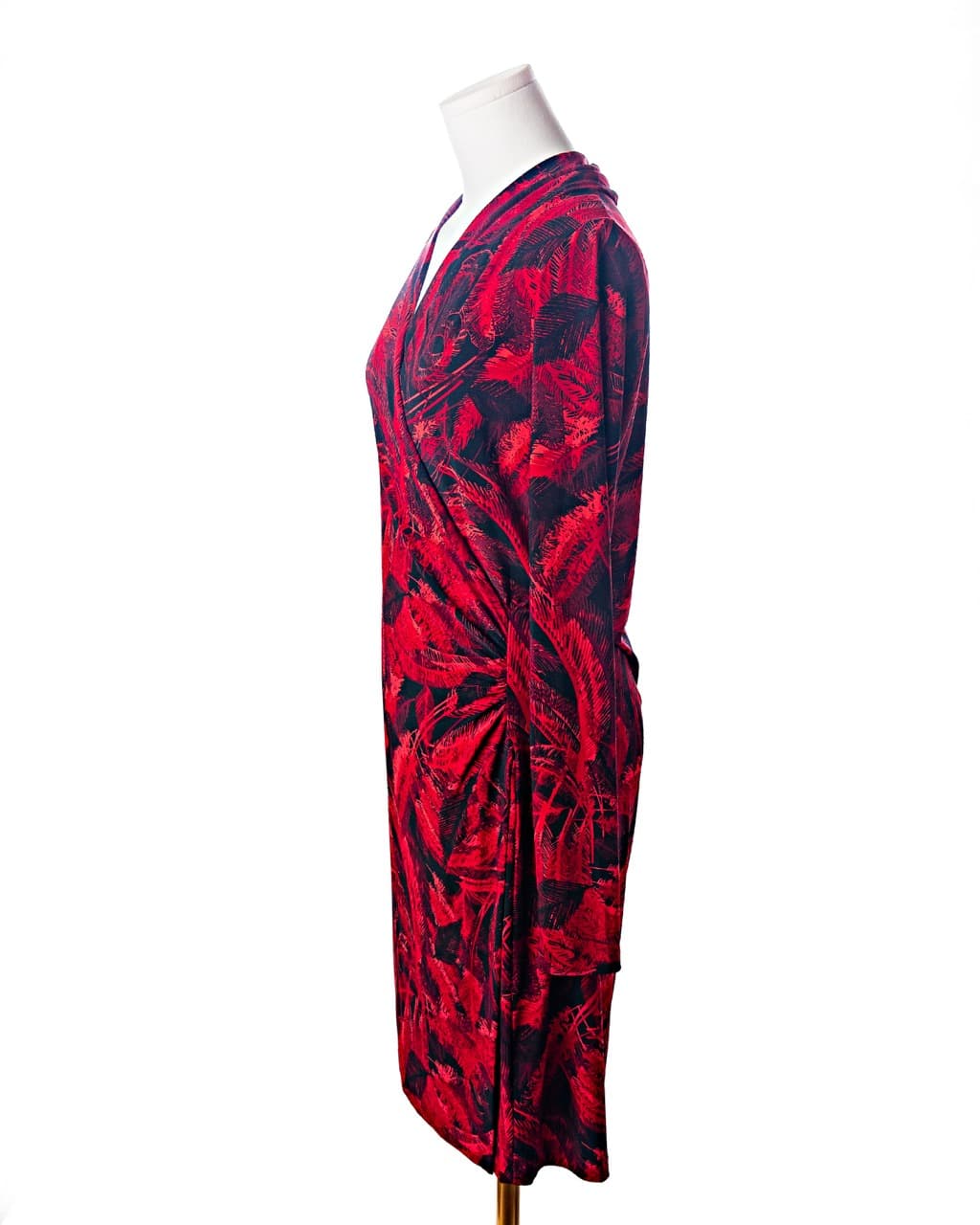 Norma Kamali Printed Faux Wrap Dress