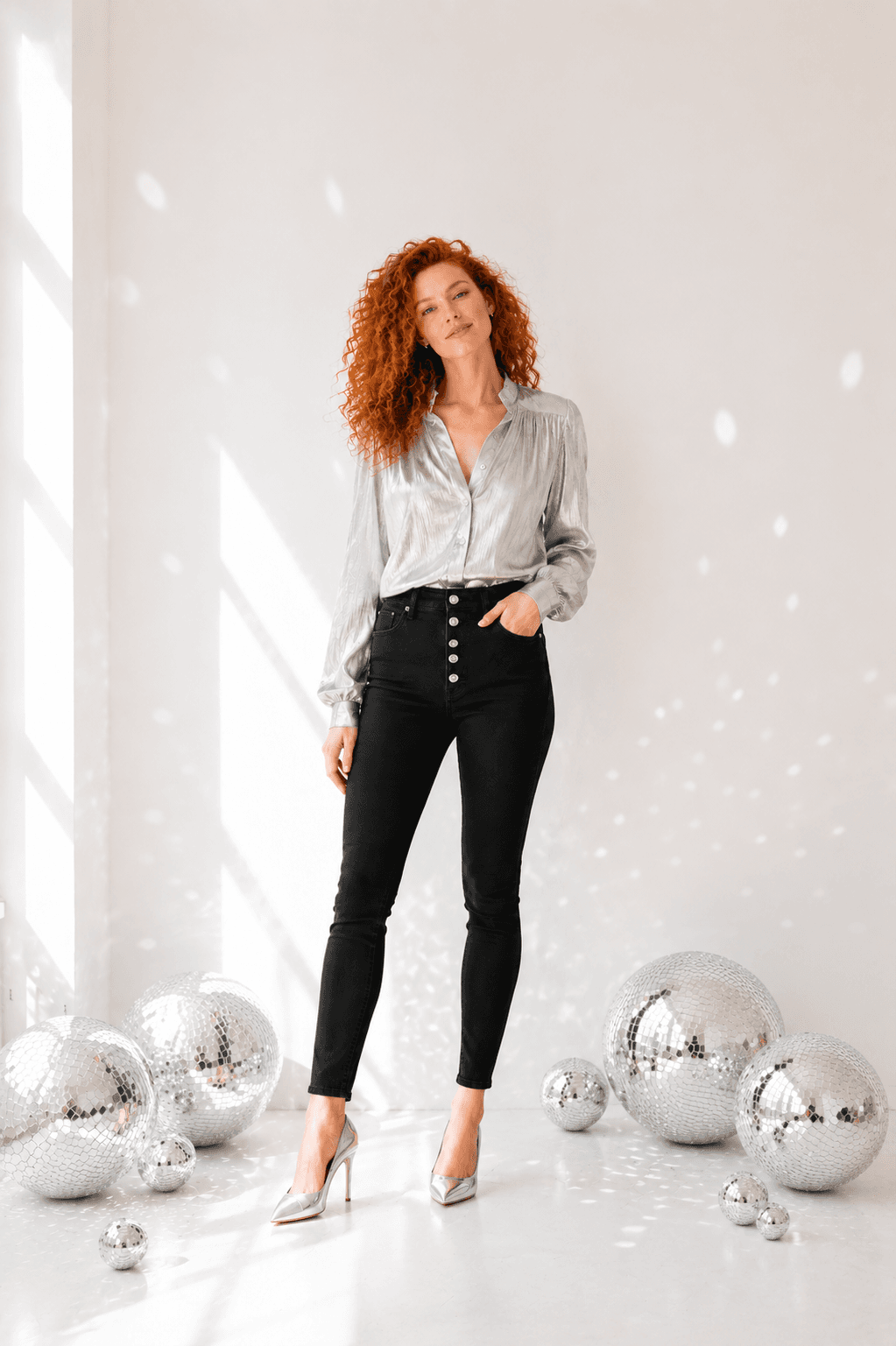 Veronica Beard Rhinestone Button Fly Skinny Jeans