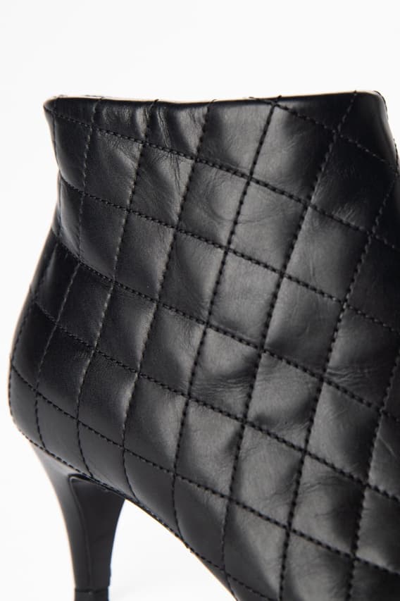 CHANEL Quilted Lambskin Ankle Booties | Authenticated