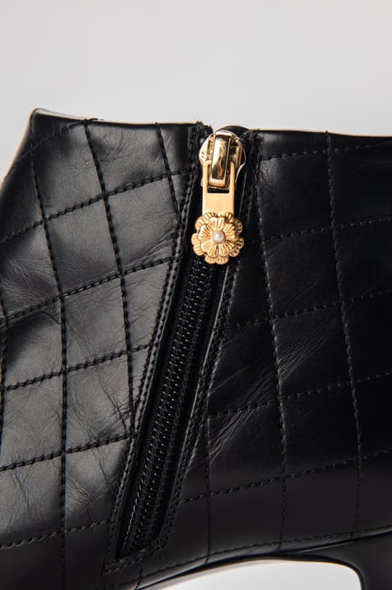 CHANEL Quilted Lambskin Ankle Booties | Authenticated
