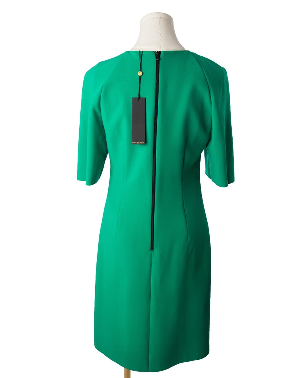 Kobi Halperin Green Pleated Shift Dress NWT