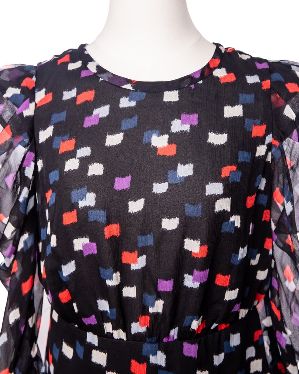 Joie NWT 100% Silk Abstract Print Long Sleeve Mini Dress