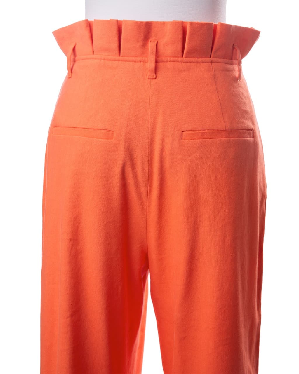Alice + Olivia Coral Paperbag Waist Linen Blend Trousers