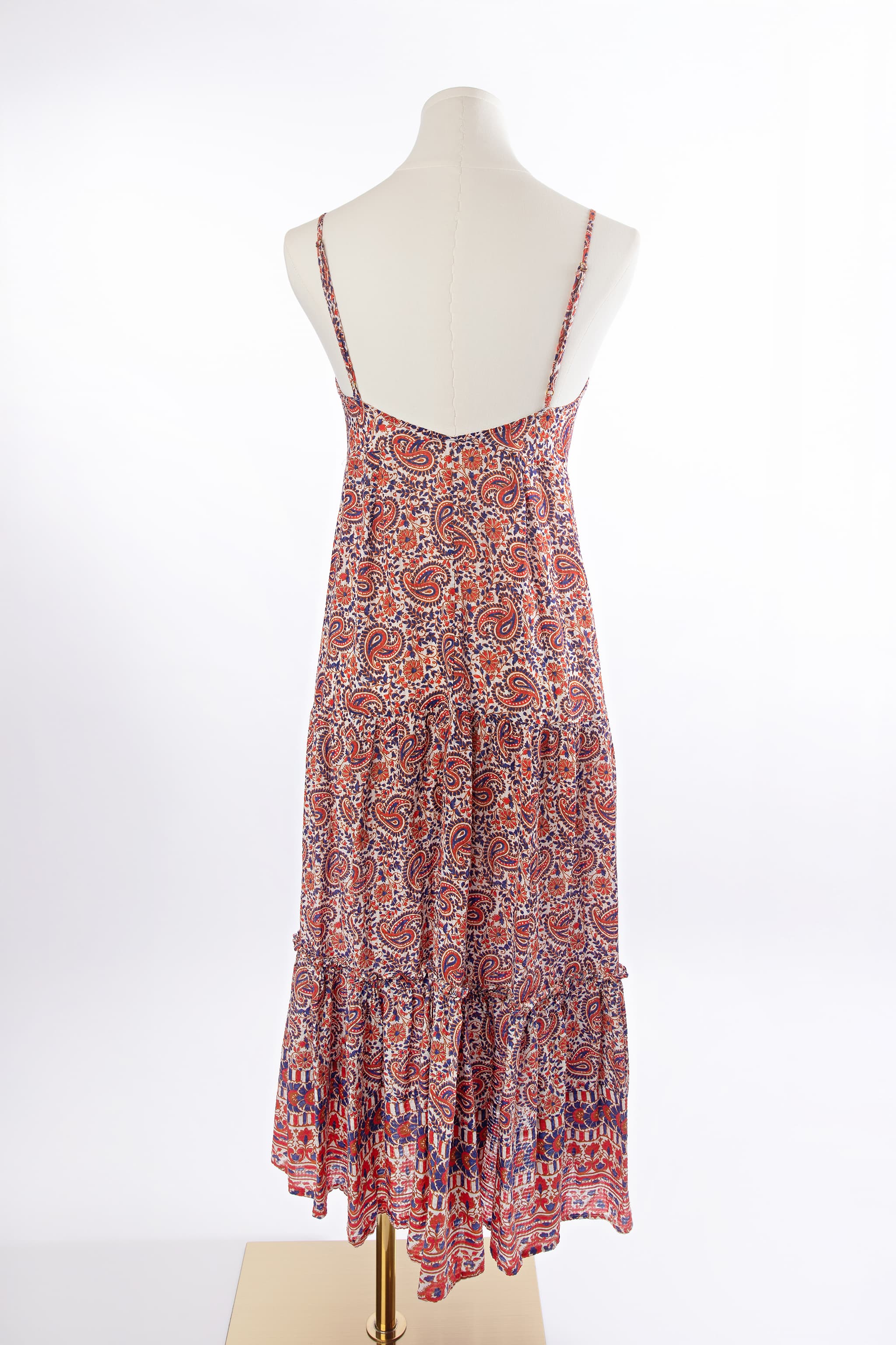 Veronica Beard Paisley Tie-Front Midi Dress