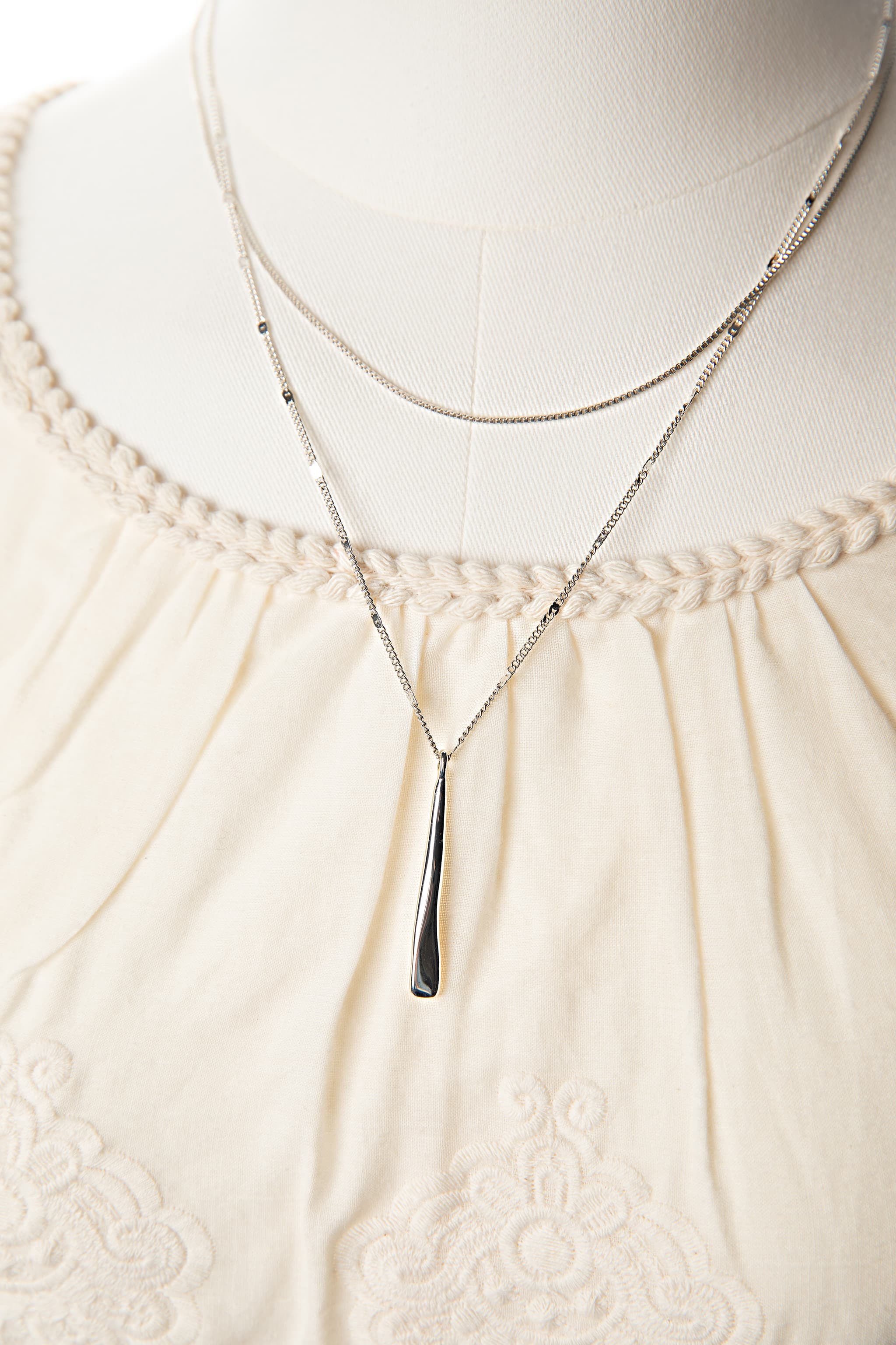 Jenny Bird Silver Layered Pendant Necklace