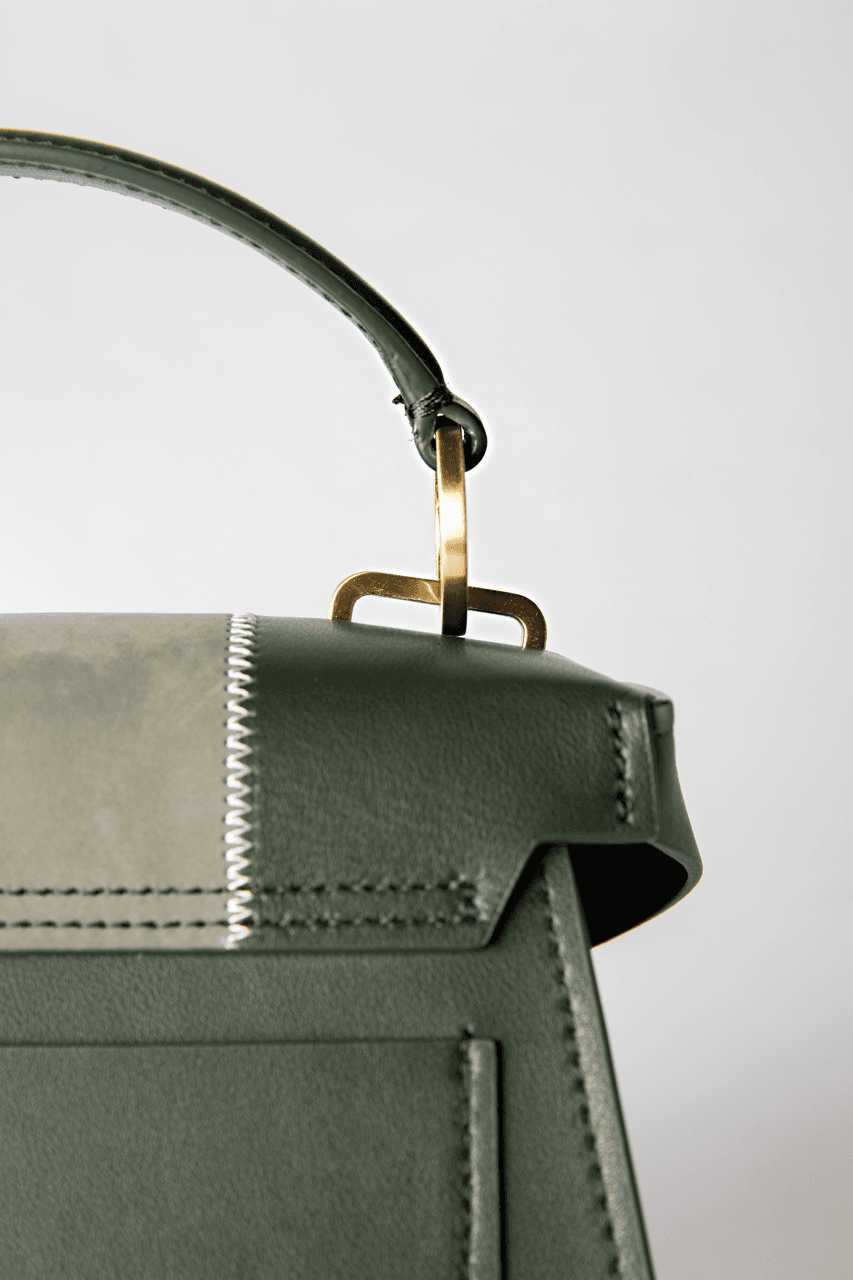 ZAC Zac Posen Amelia Mini Leather & Suede Colorblock Satchel in Parisian Nights