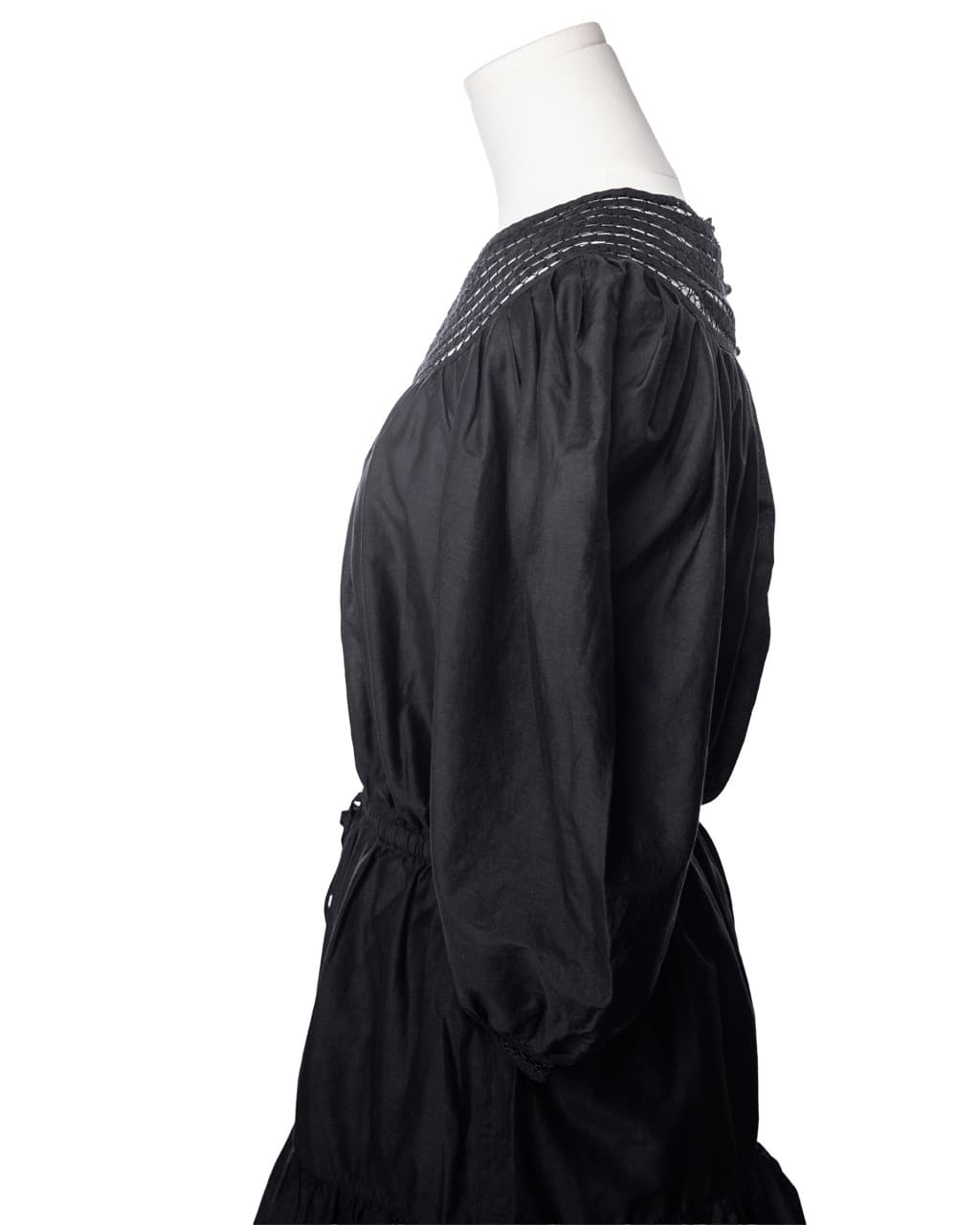 Joie Silk & Cotton Lace Yoke Mini Dress
