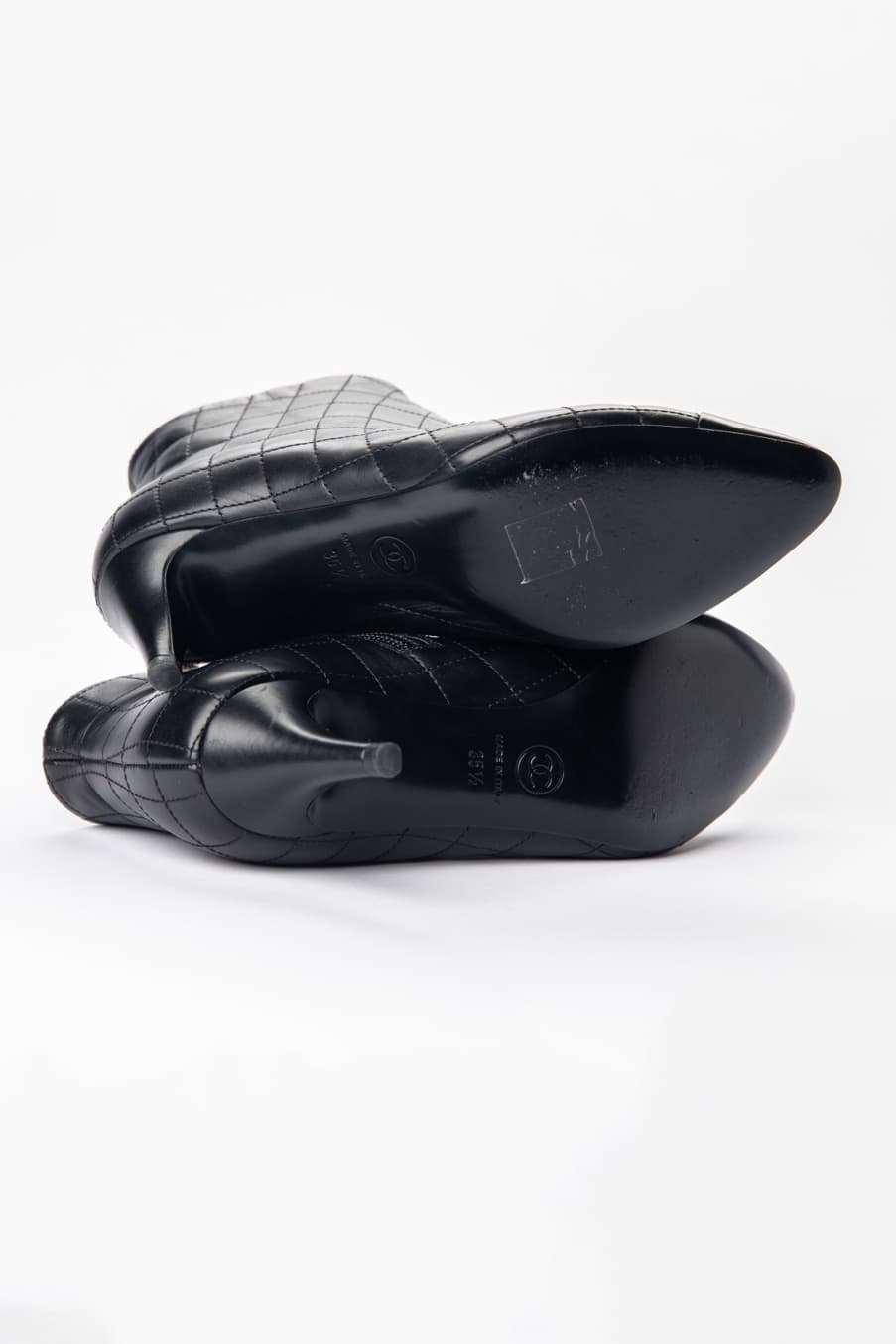 CHANEL Quilted Lambskin Ankle Booties | Authenticated