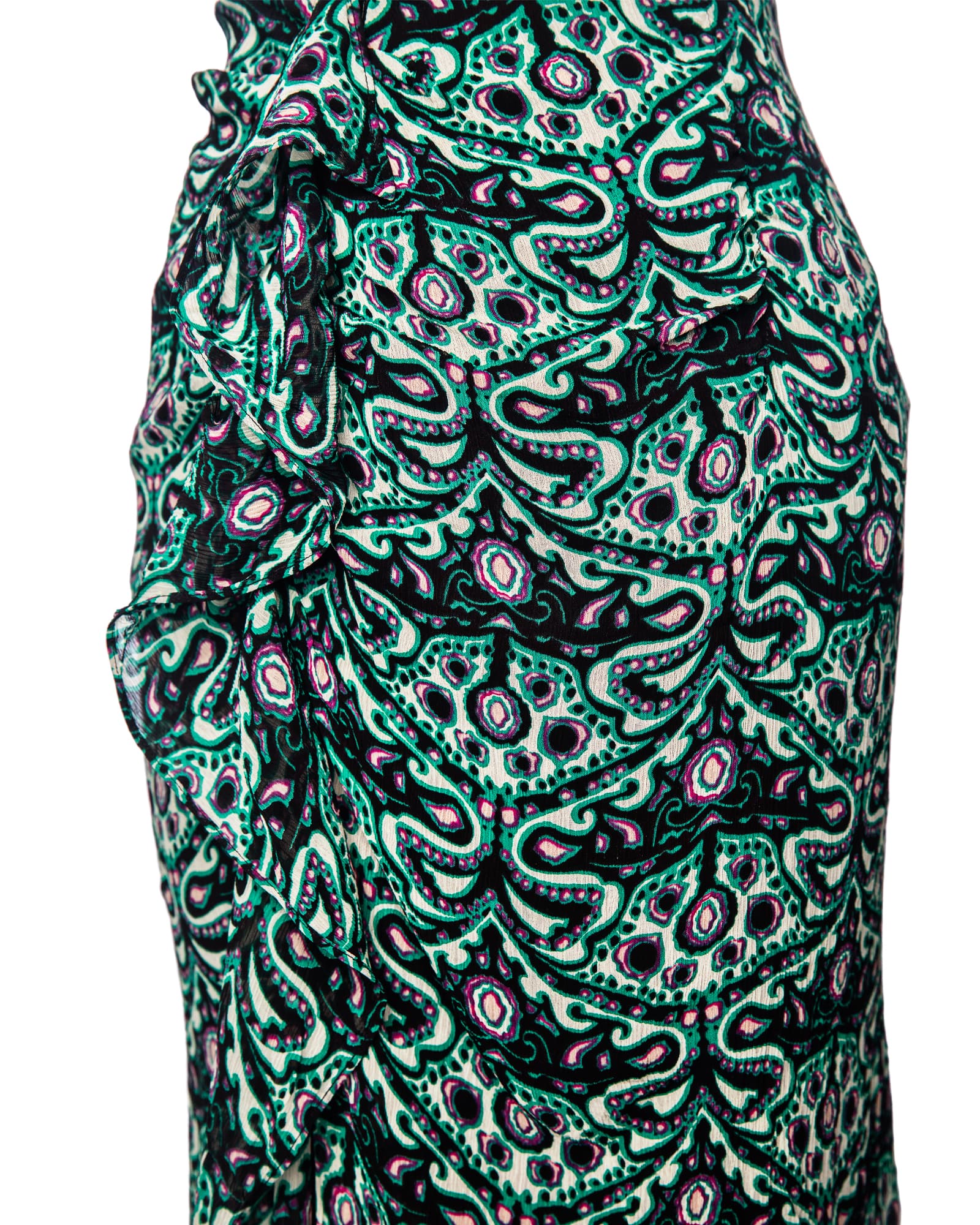 Ba&sh New With Tags Printed Ruffle Midi Skirt- New with Tags