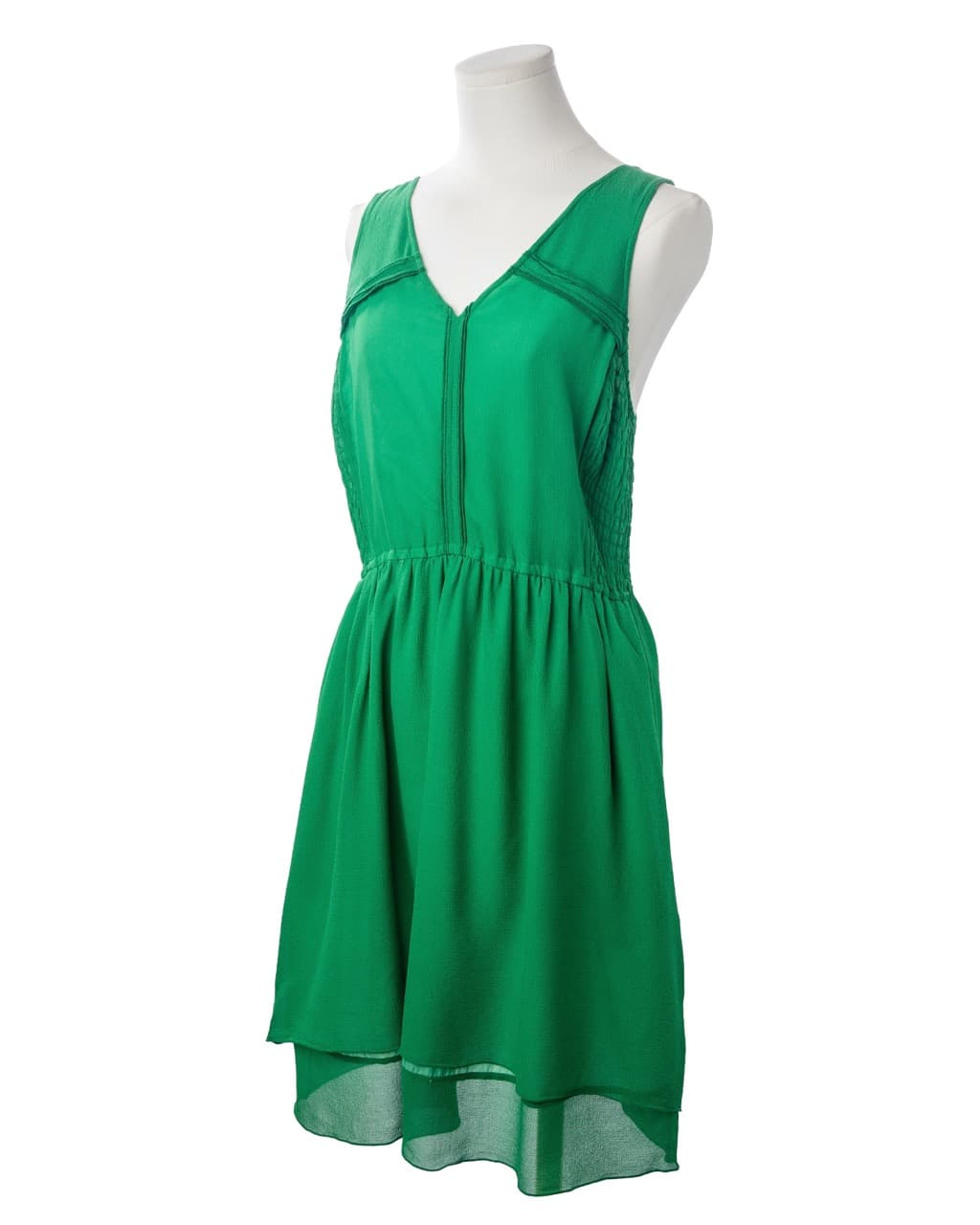 Marc by Marc Jacobs Emerald Silk Textured Sleeveless Dress