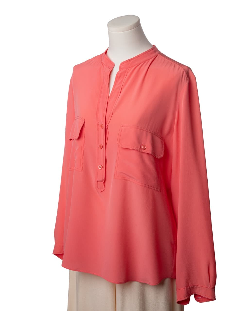 Stella McCartney Coral Silk Utility Blouse