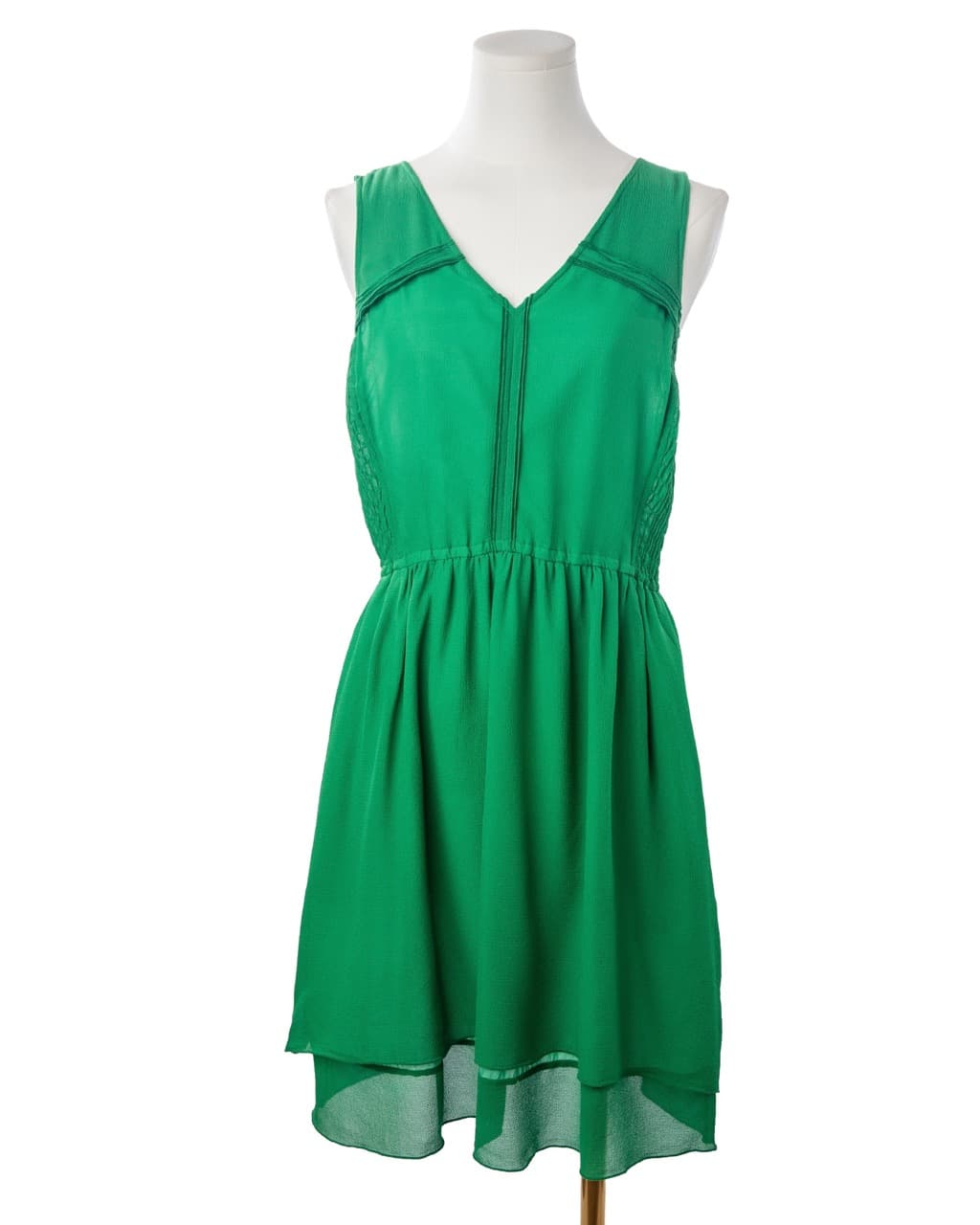 Marc by Marc Jacobs Emerald Silk Textured Sleeveless Dress