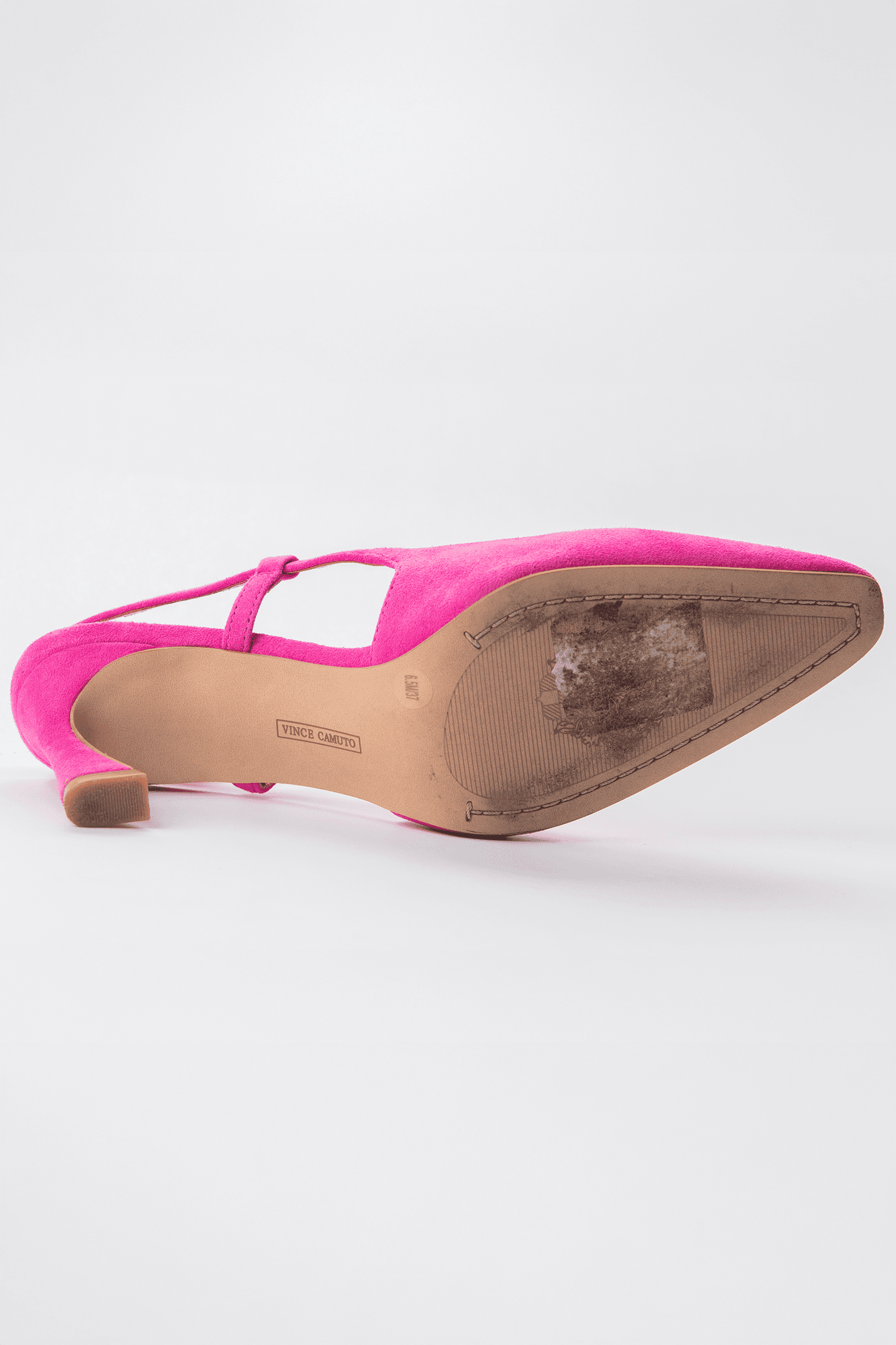 Vince Camuto Hot Pink Suede Slingback Heels