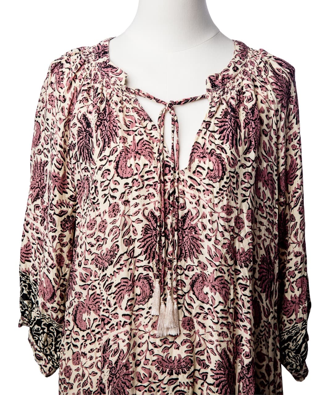 Natalie Martin 100% Silk Pink Floral Fiore Mini Dress