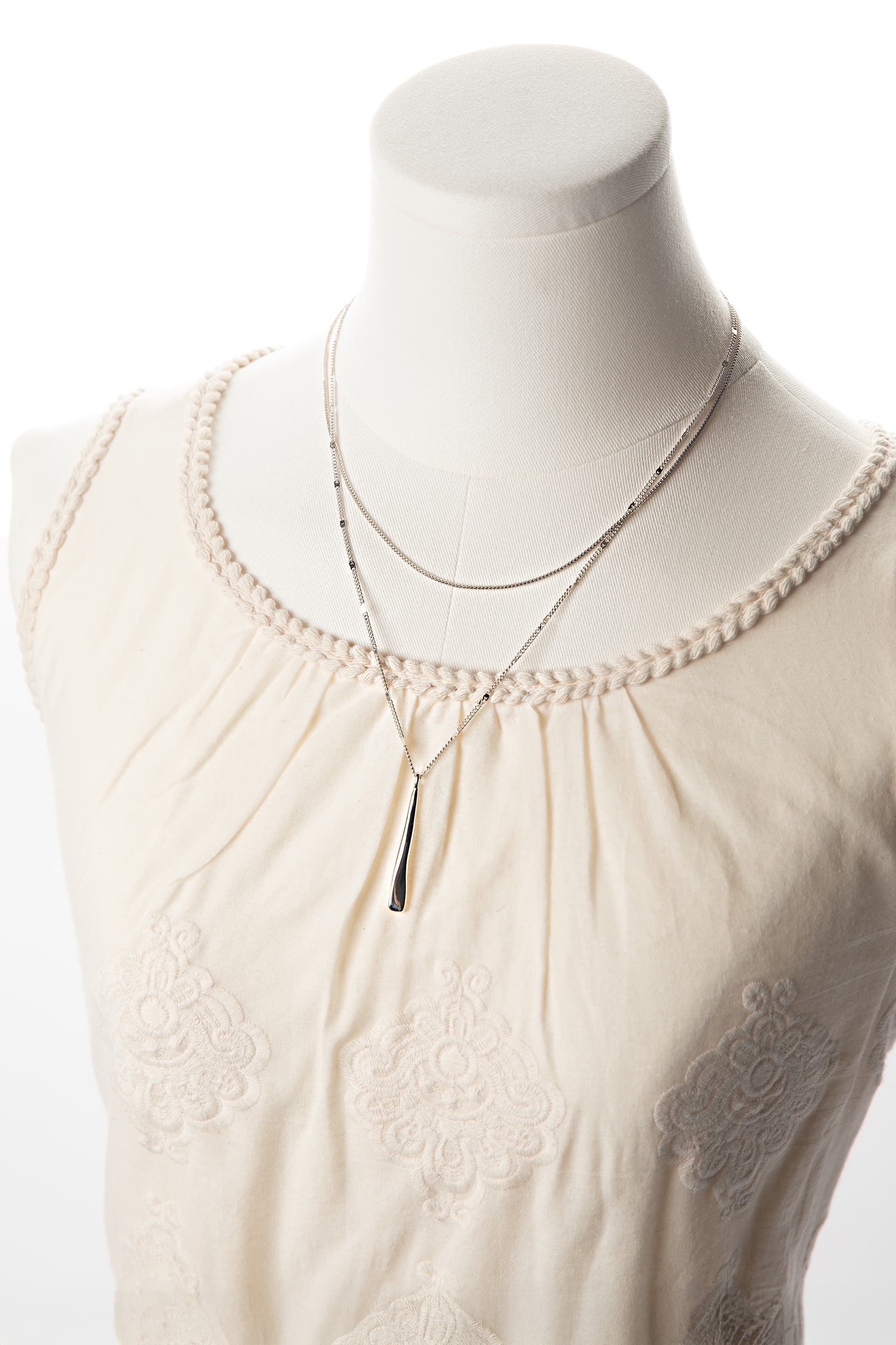 Jenny Bird Silver Layered Pendant Necklace
