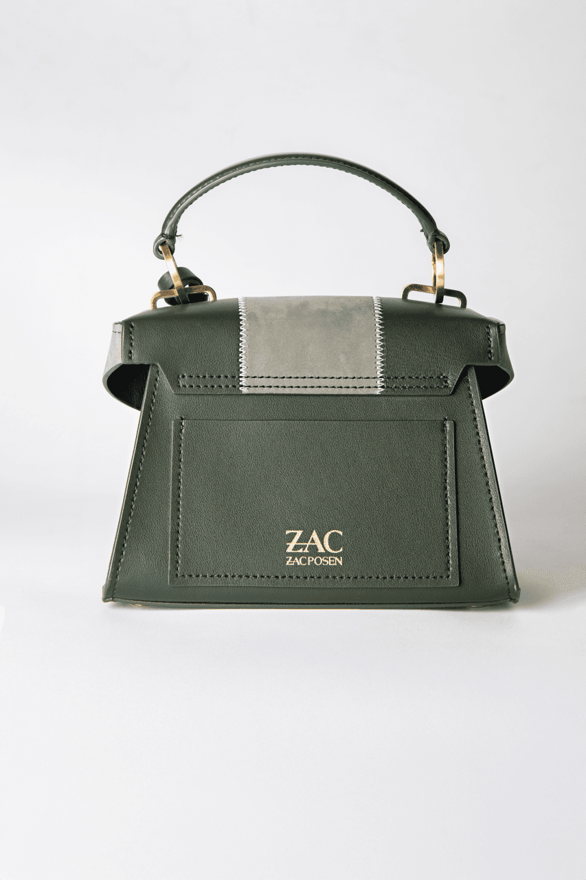 ZAC Zac Posen Amelia Mini Leather & Suede Colorblock Satchel in Parisian Nights