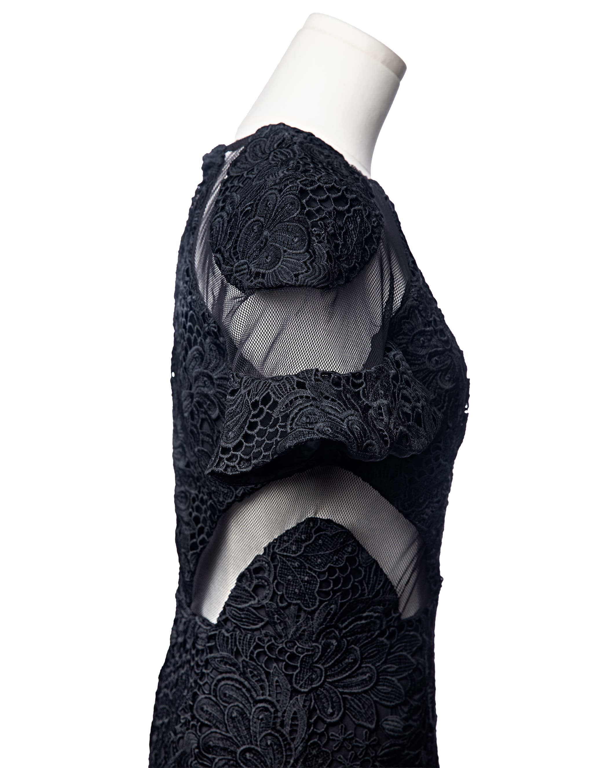 Karina Grimaldi Lila Black Lace Cutout Mini Dress