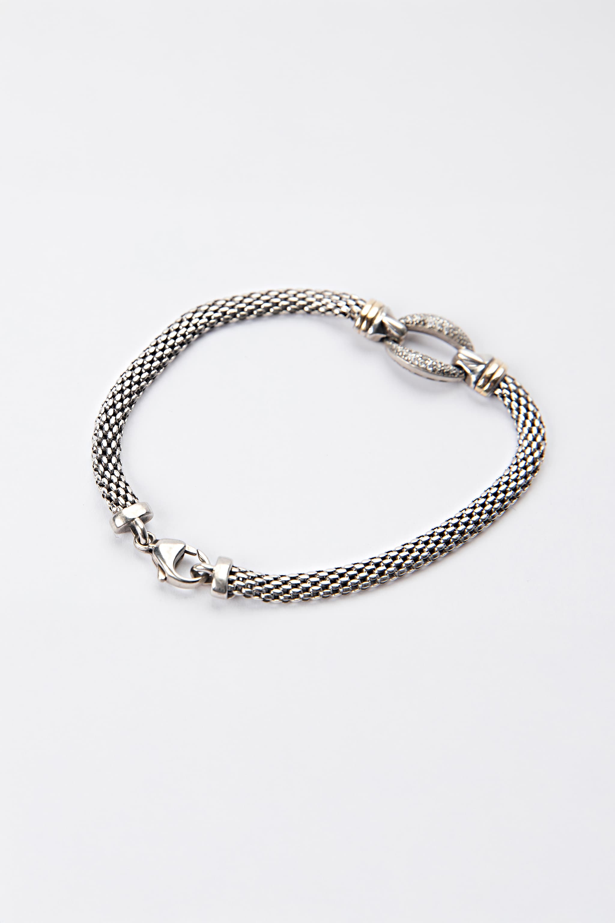 Elevated Mixed Metal Mesh Bracelet