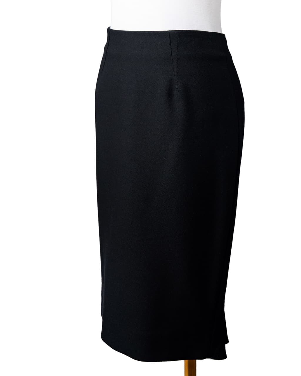 L’Agence Black Contrast-Zip Mermaid Midi Skirt