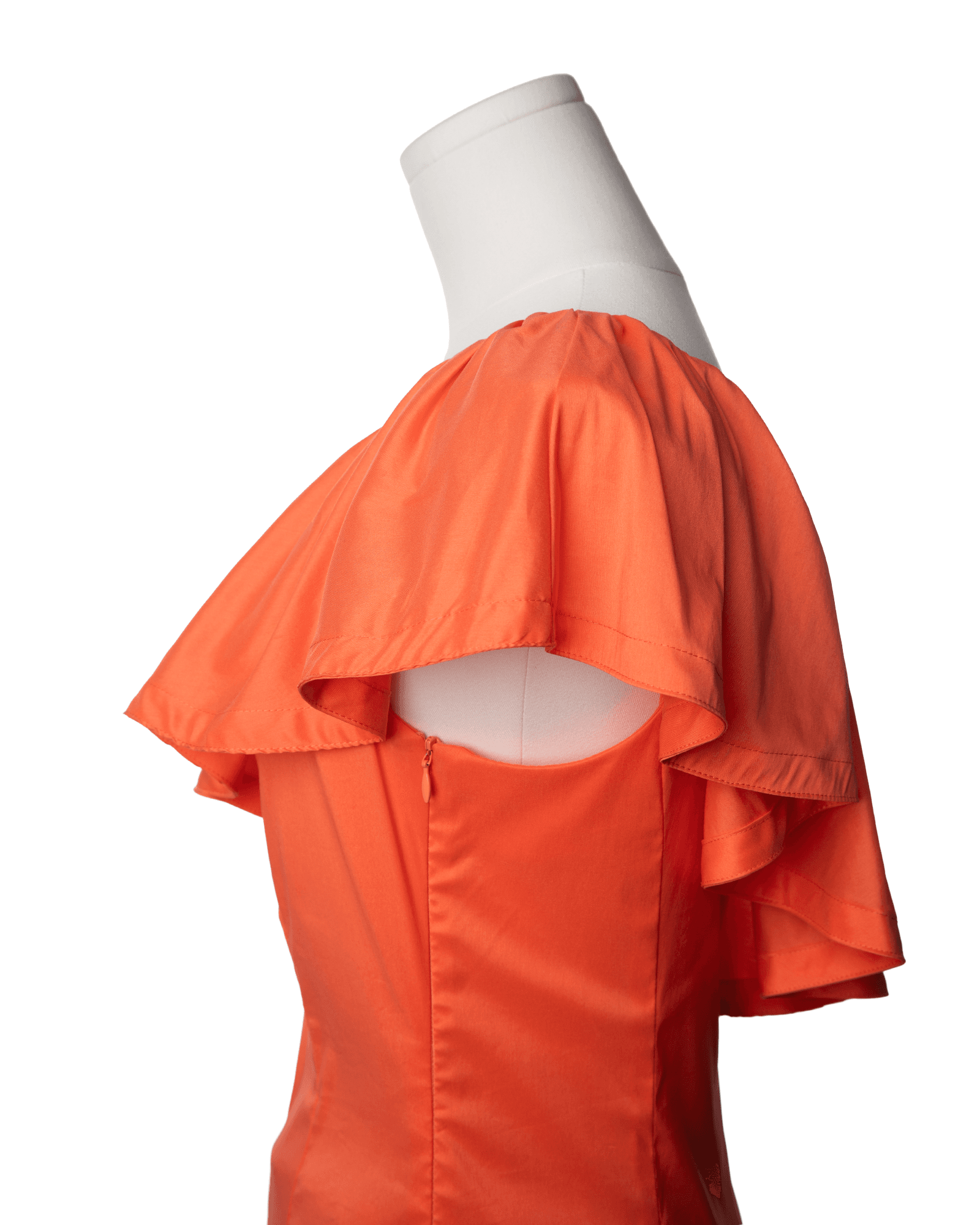 Trina Turk Los Angeles One-Shoulder Ruffle Top in Sunset Coral