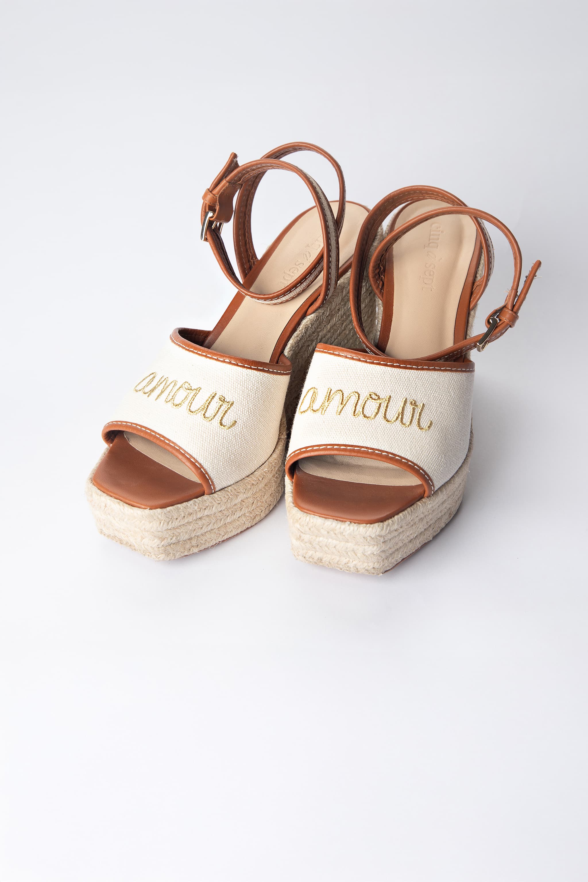 Cinq à Sept “Amour” Espadrille Wedge Sandals