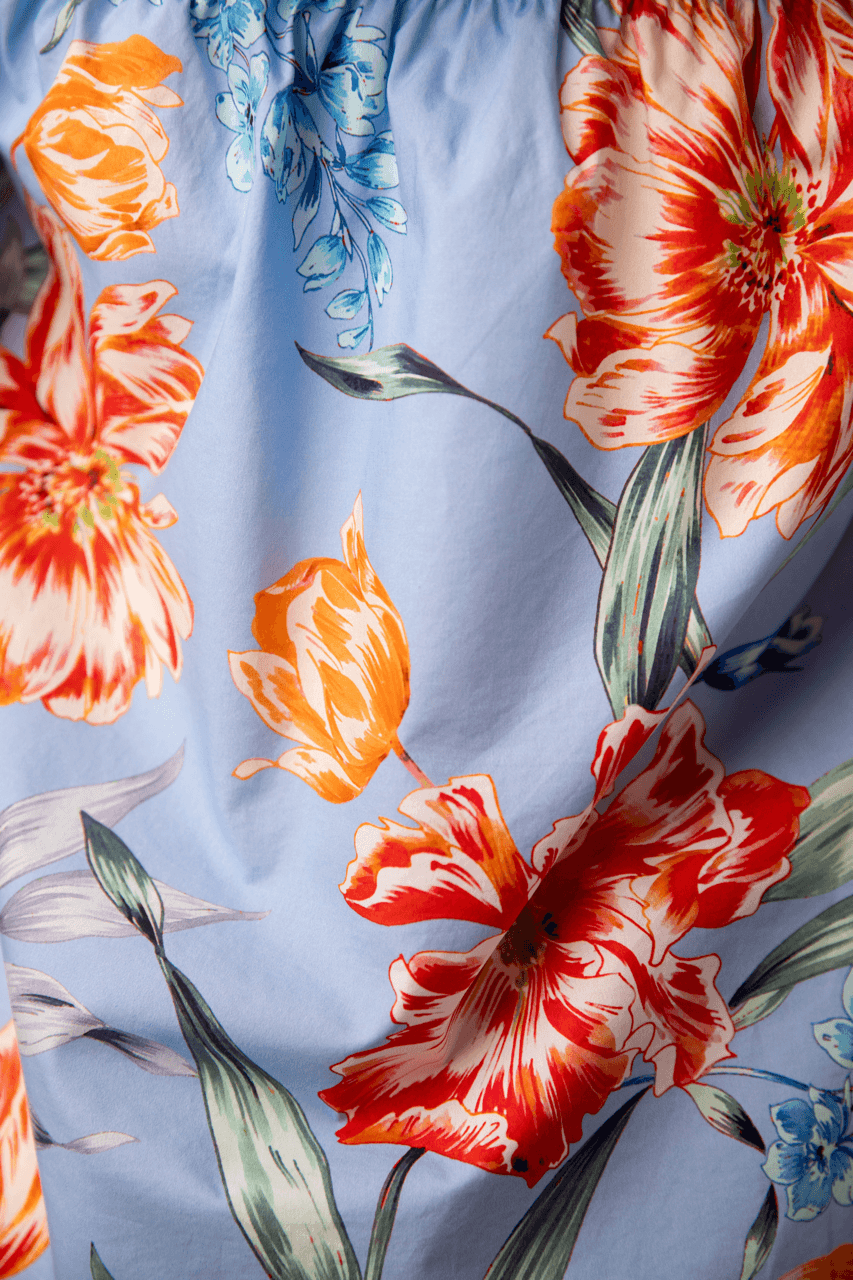 Christy Lynn Regina Floral Off-the-Shoulder Cotton Top