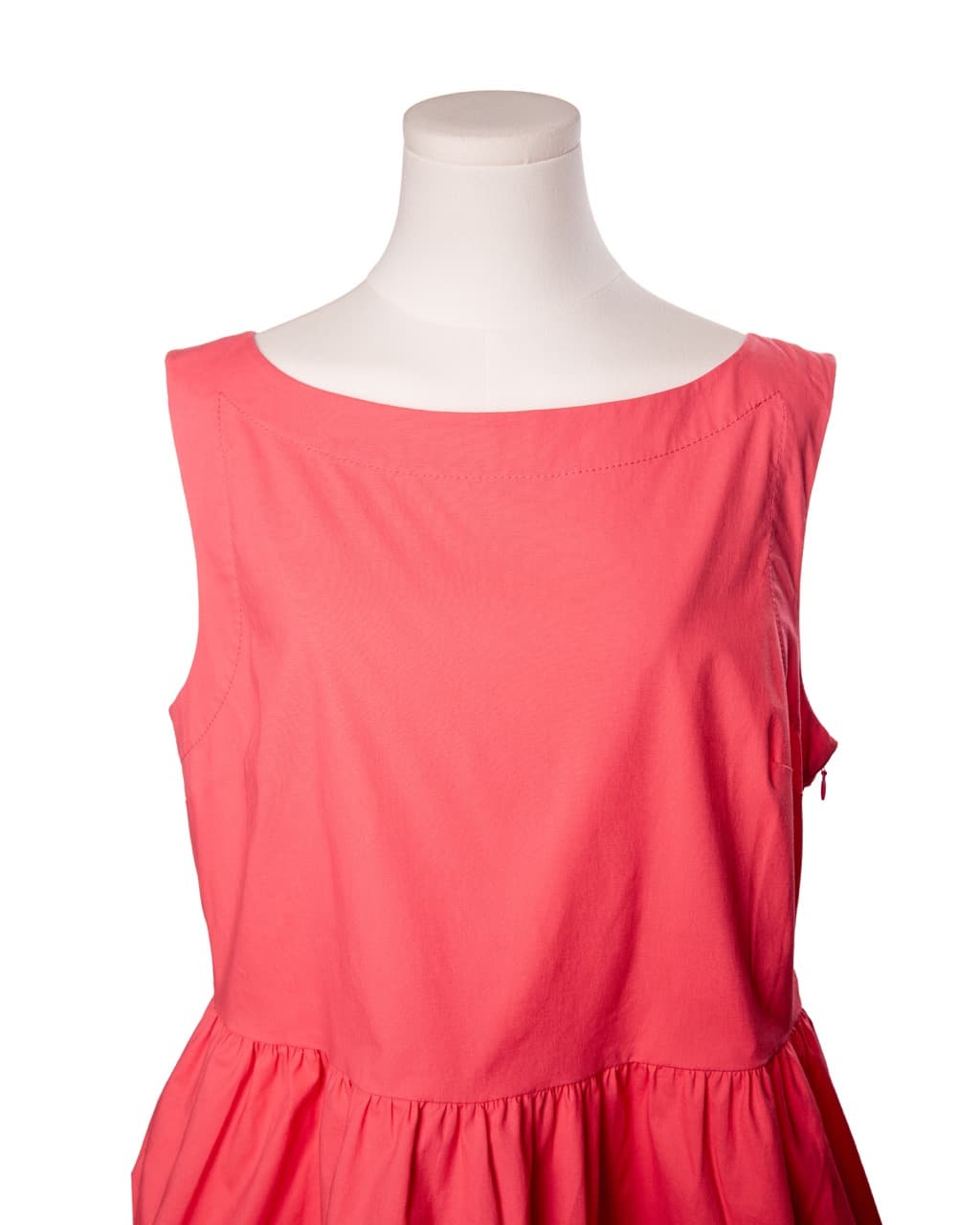 Kate Spade New York Coral Pink Button-Back Peplum Top