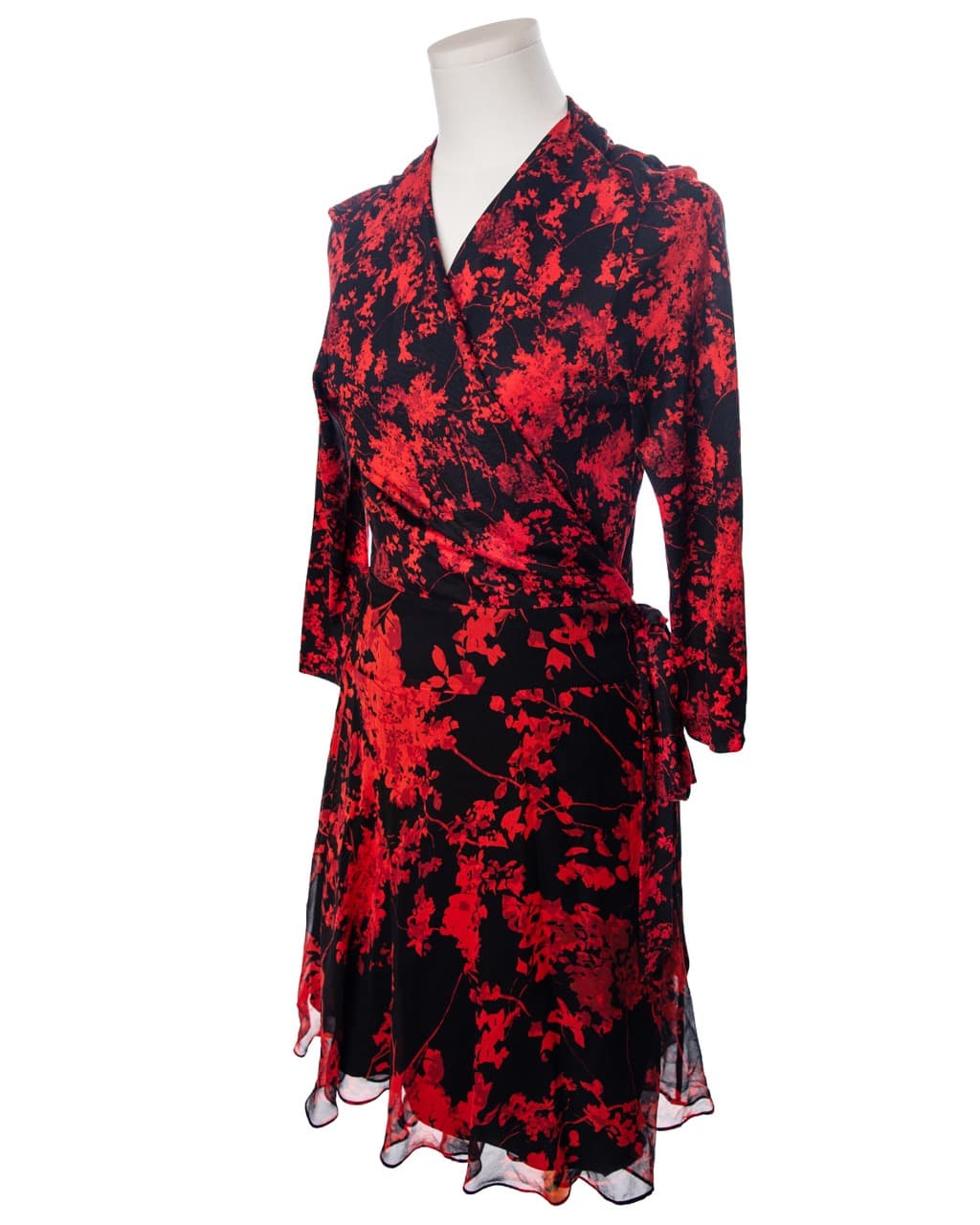 Diane von Furstenberg 100% Silk Floral Wrap Dress