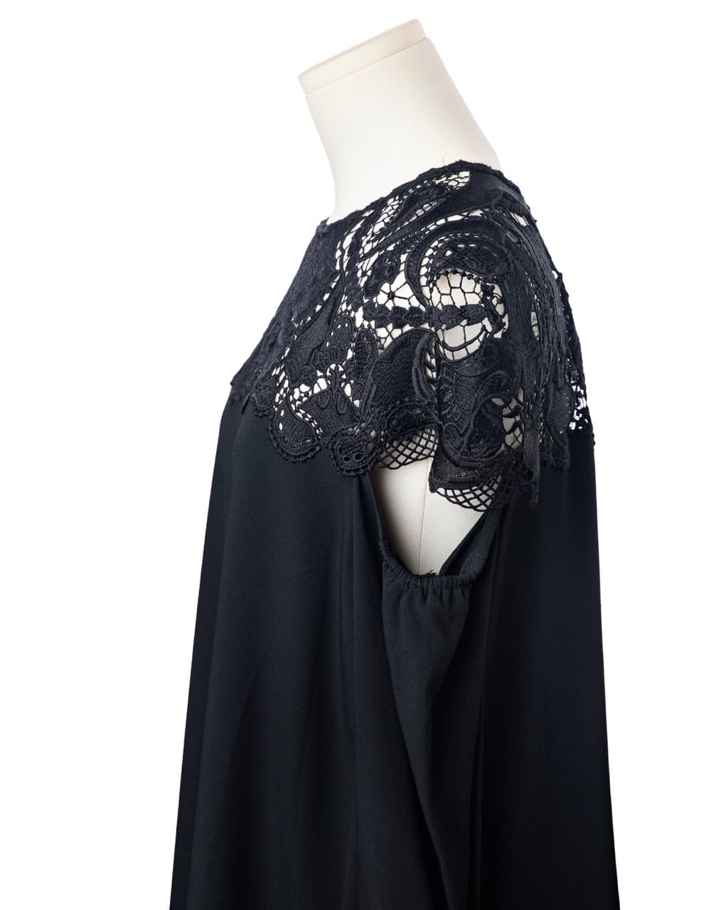 Jonathan Simkhai Black Cold Shoulder Lace Shift Dress