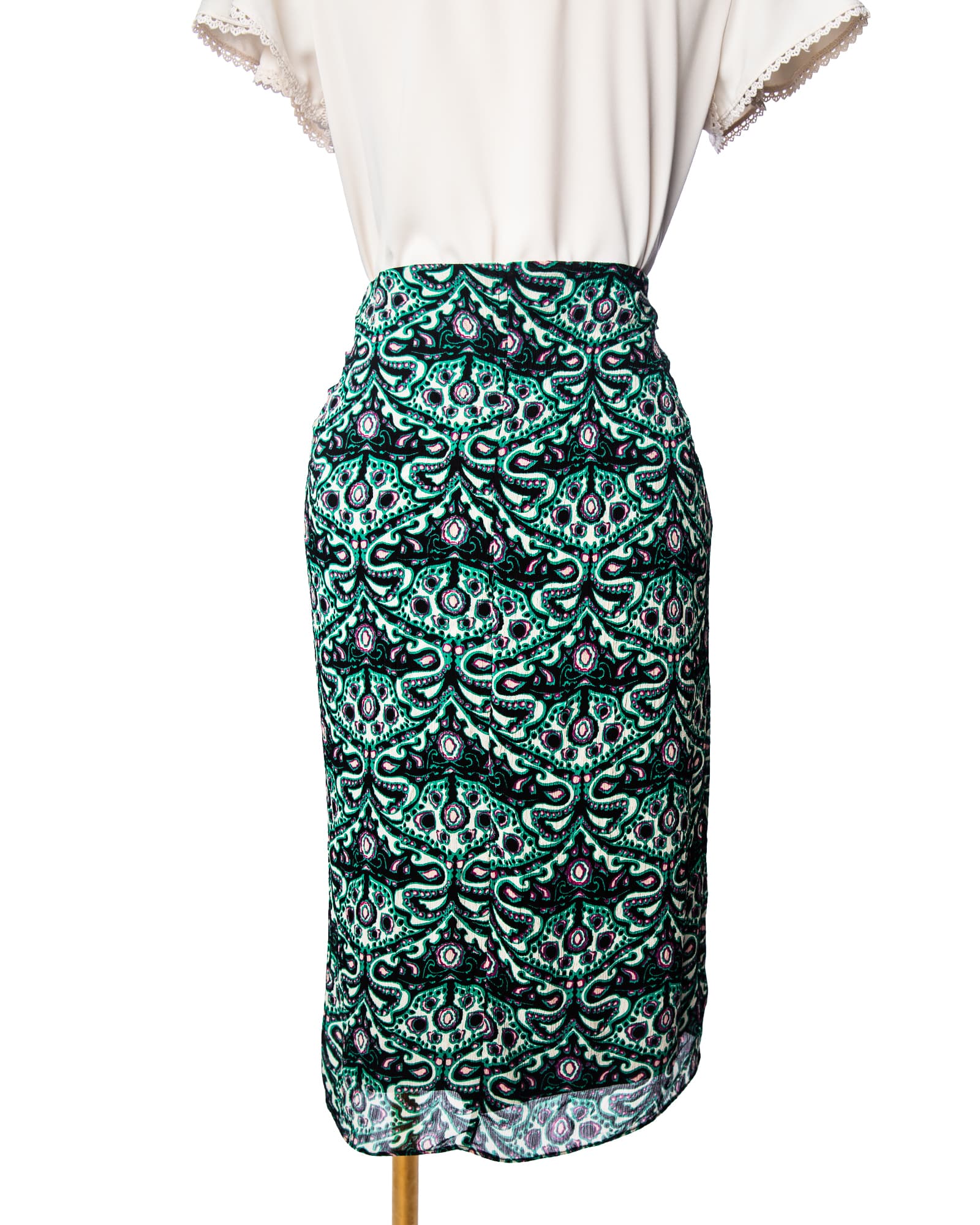 Ba&sh New With Tags Printed Ruffle Midi Skirt- New with Tags