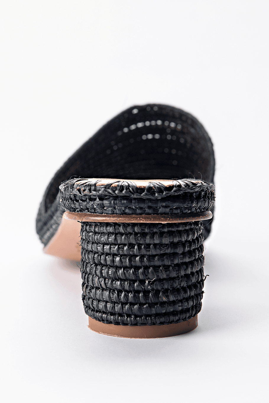 Handwoven Raffia Heeled Sandals by Carrie Forbes