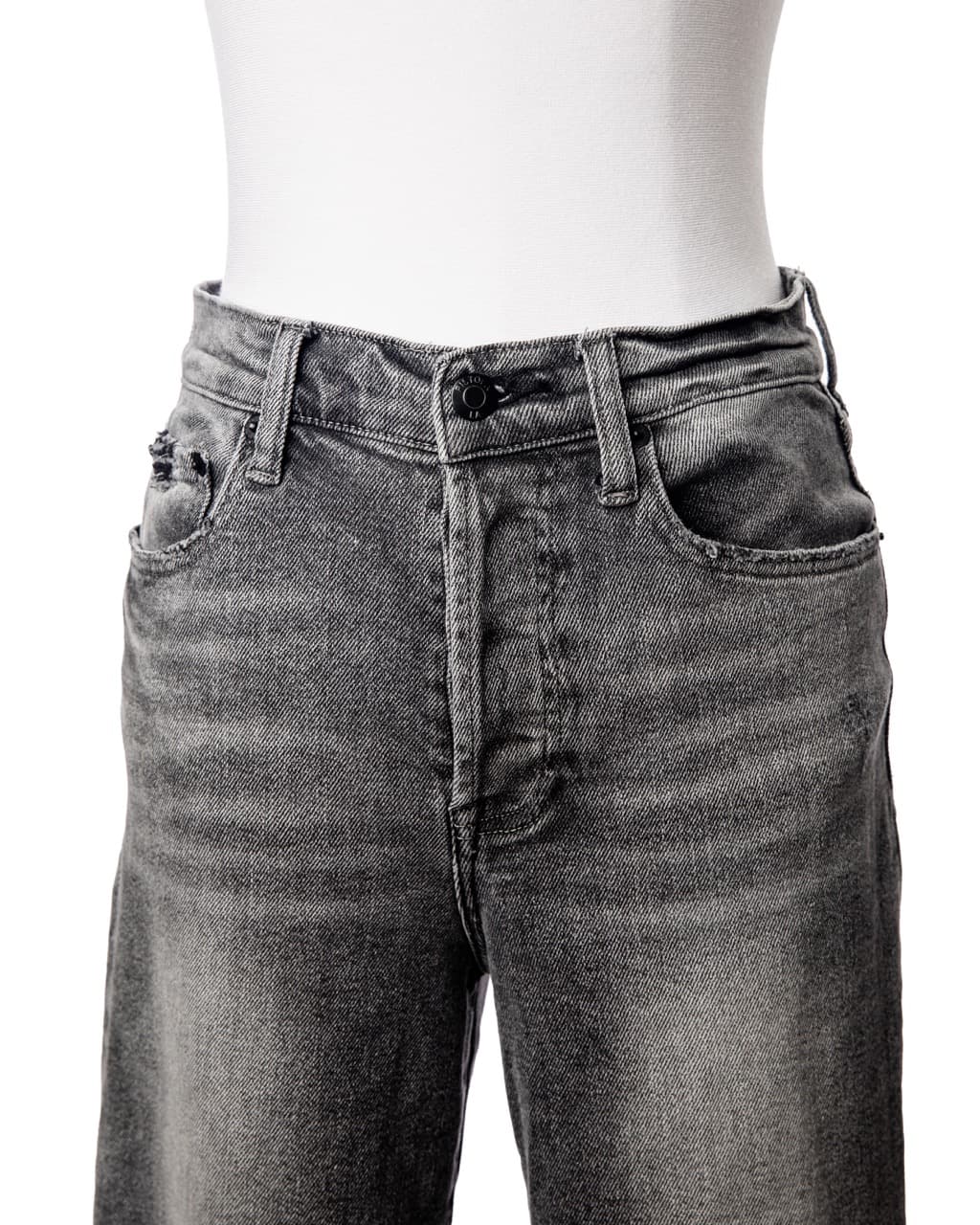 Pistola Washed Charcoal Button Fly Straight Leg Jeans