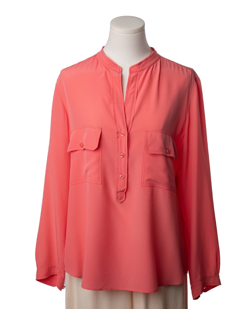 Stella McCartney Coral Silk Utility Blouse