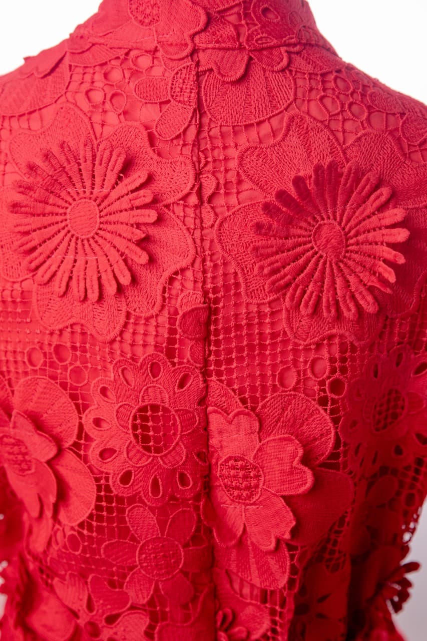 J.Marie Seraphina Floral Lace Belted Romper