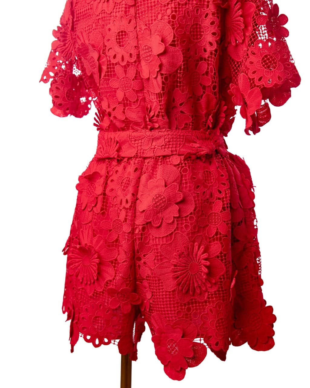 J.Marie Seraphina Floral Lace Belted Romper