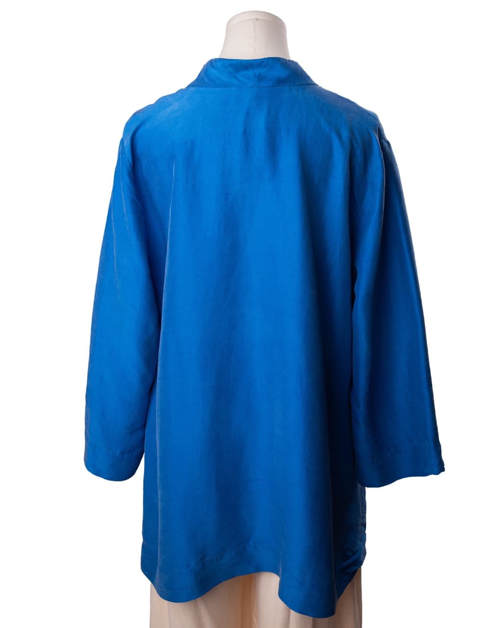 Eileen Fisher Cobalt Blue 100% Silk Tunic Blouse