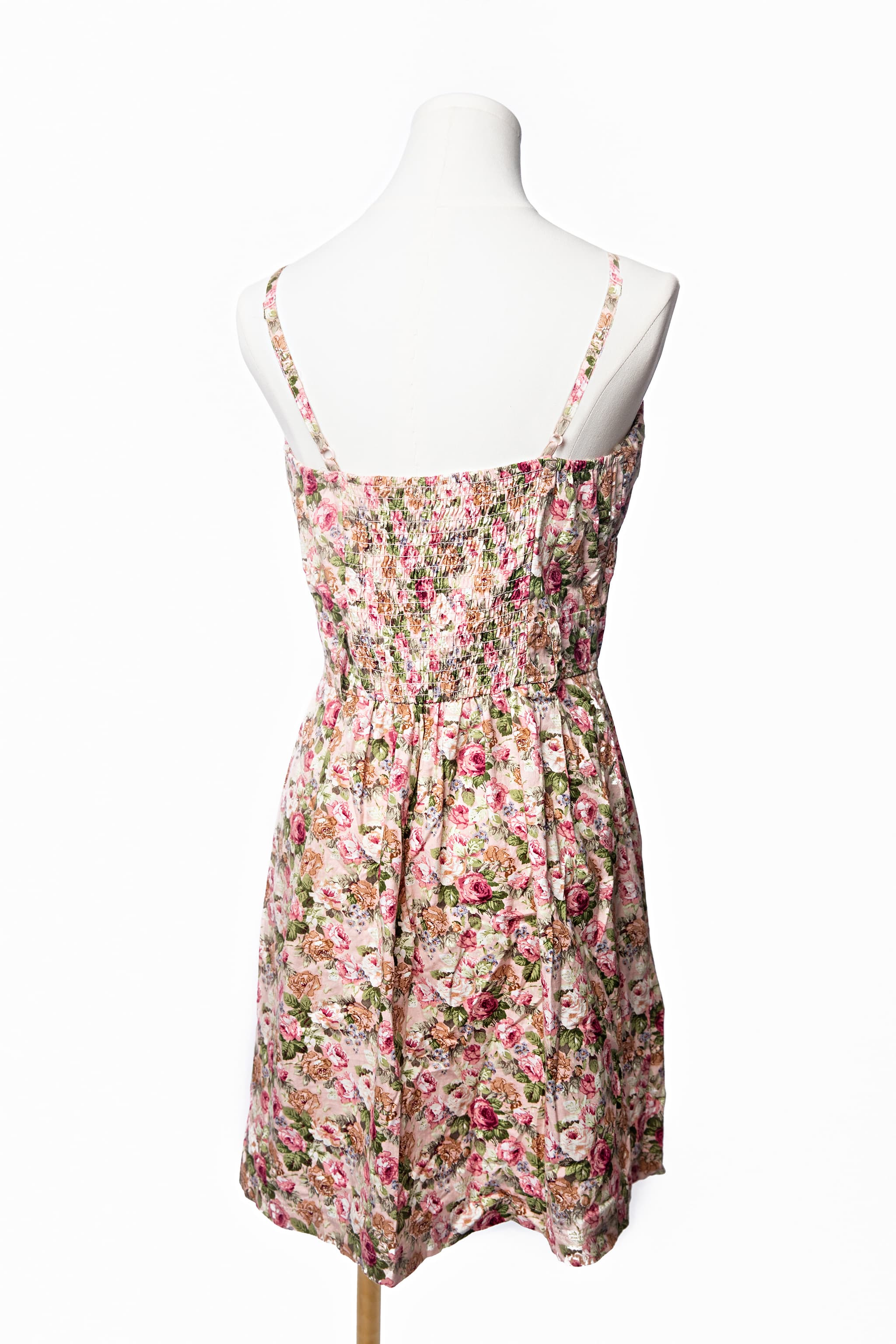 Poetry Rose Floral Button-Front Sweetheart Mini Dress