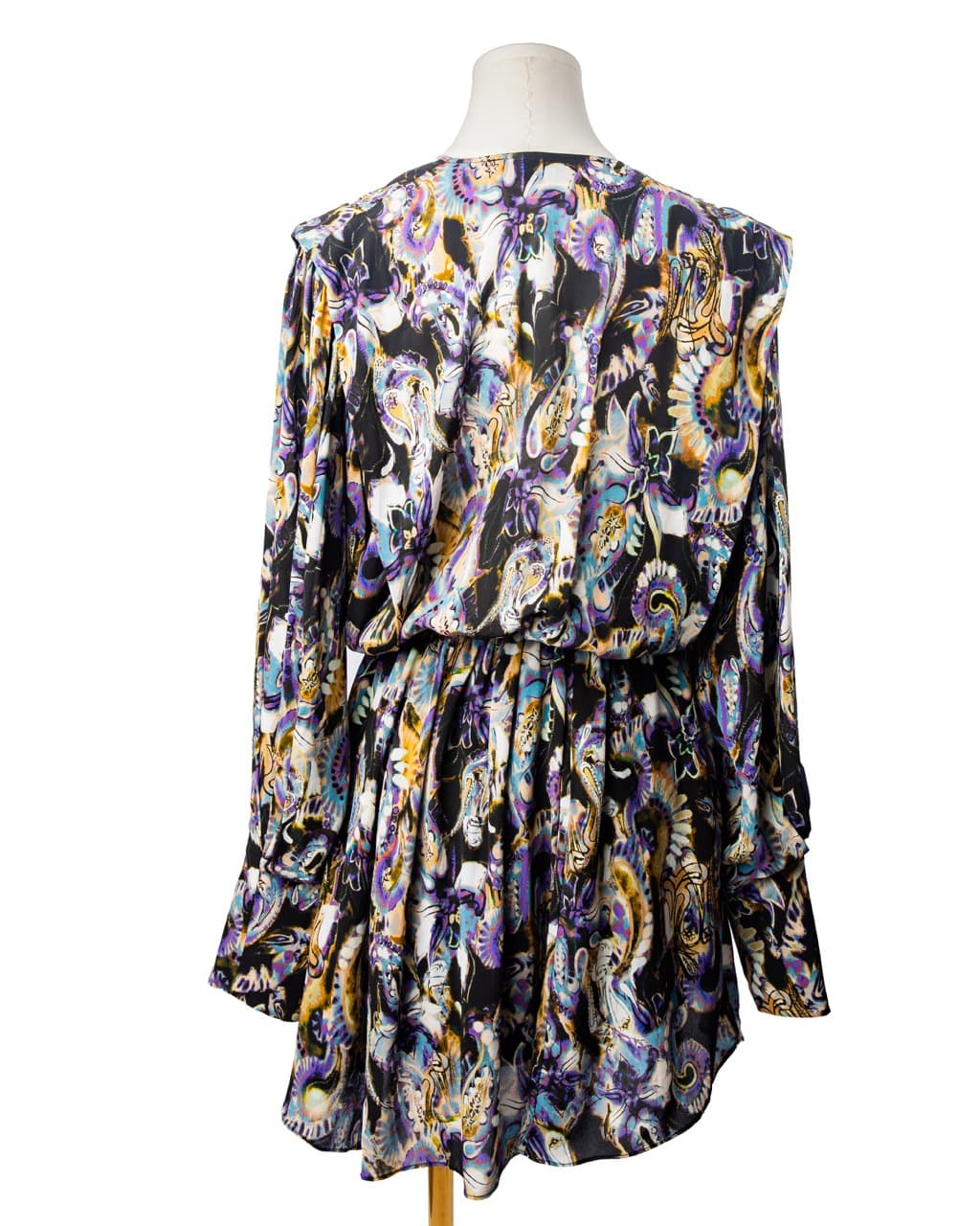 IRO Damie Silk-Blend Abstract Paisley Mini Dress