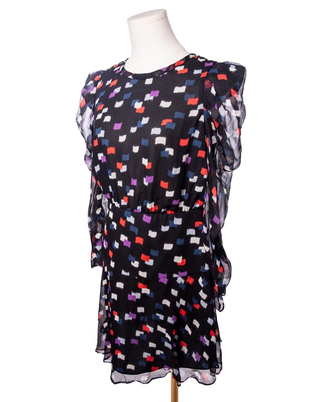 Joie NWT 100% Silk Abstract Print Long Sleeve Mini Dress