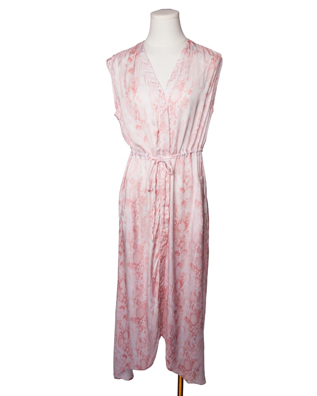 AllSaints Tate Masala Snake Print Midi Dress